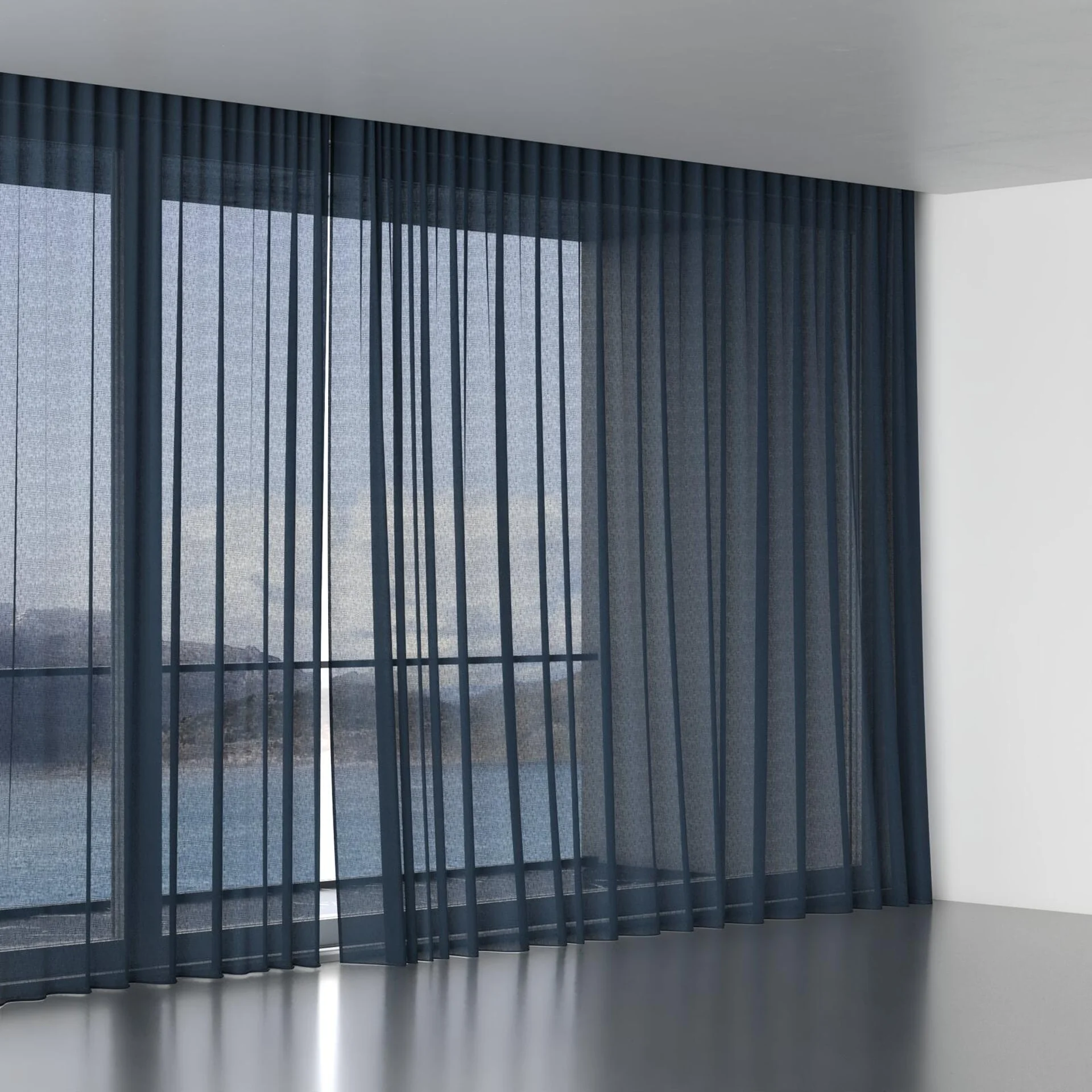 Full view of Elevate Shibori, wave pleat