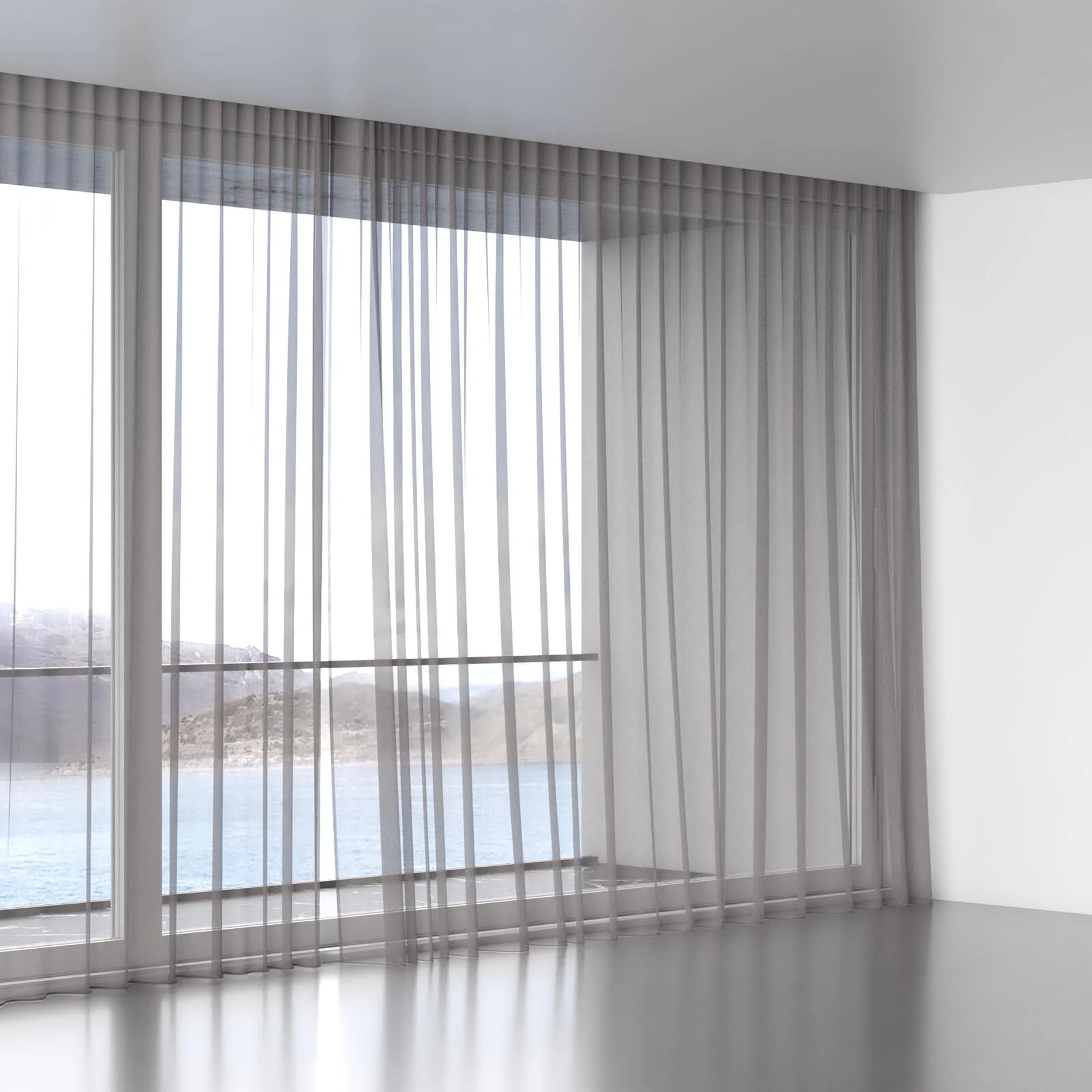 Full view of Selene Slate, wave pleat