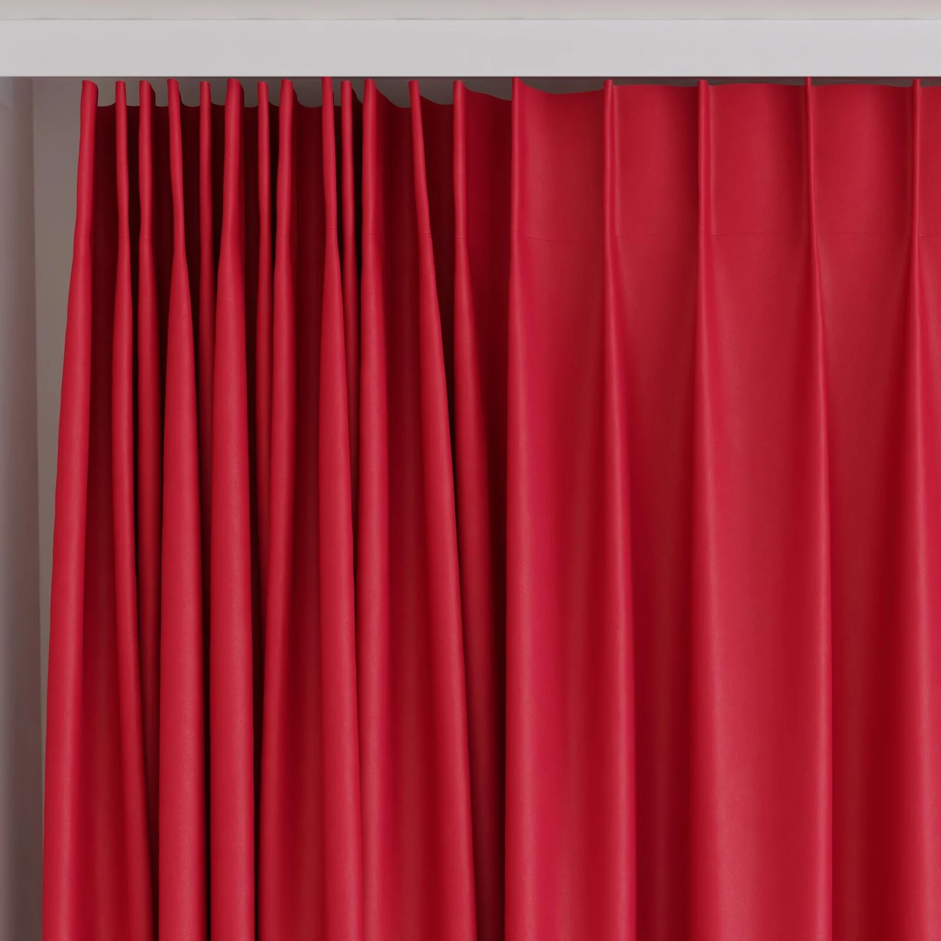 Top view of Blockbuster Ribbon, on curtain rail