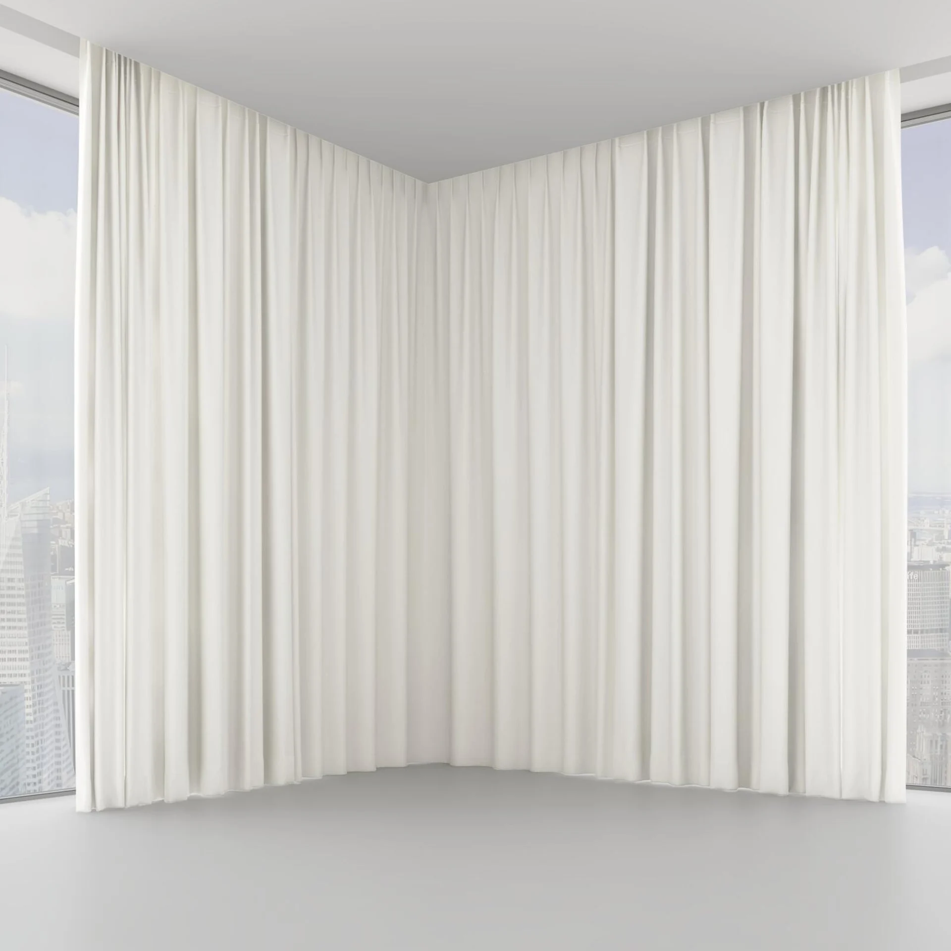 Front view of Excel Ivory, on hidden rail
