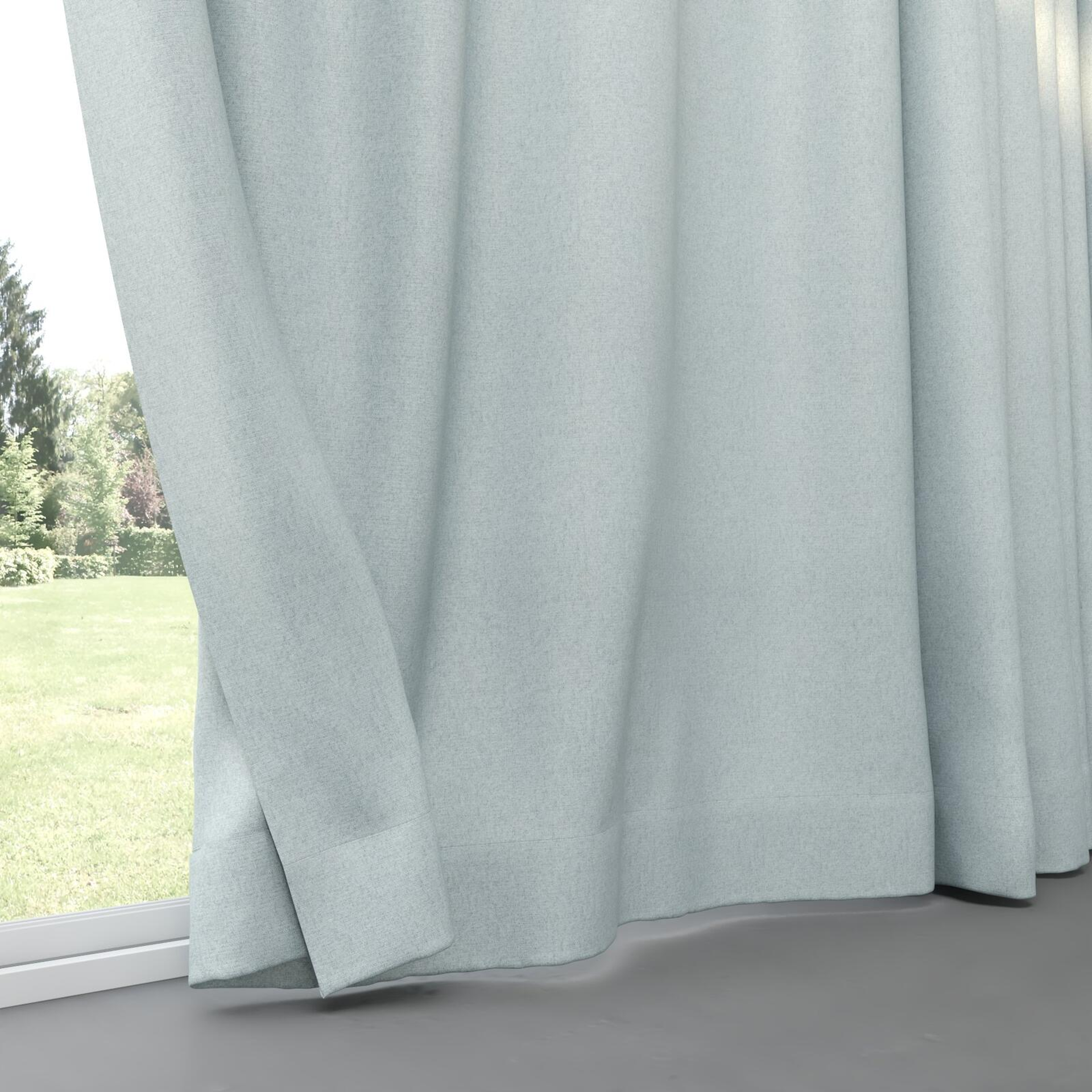 Bottom view of Liberate Aqua, pinch pleat