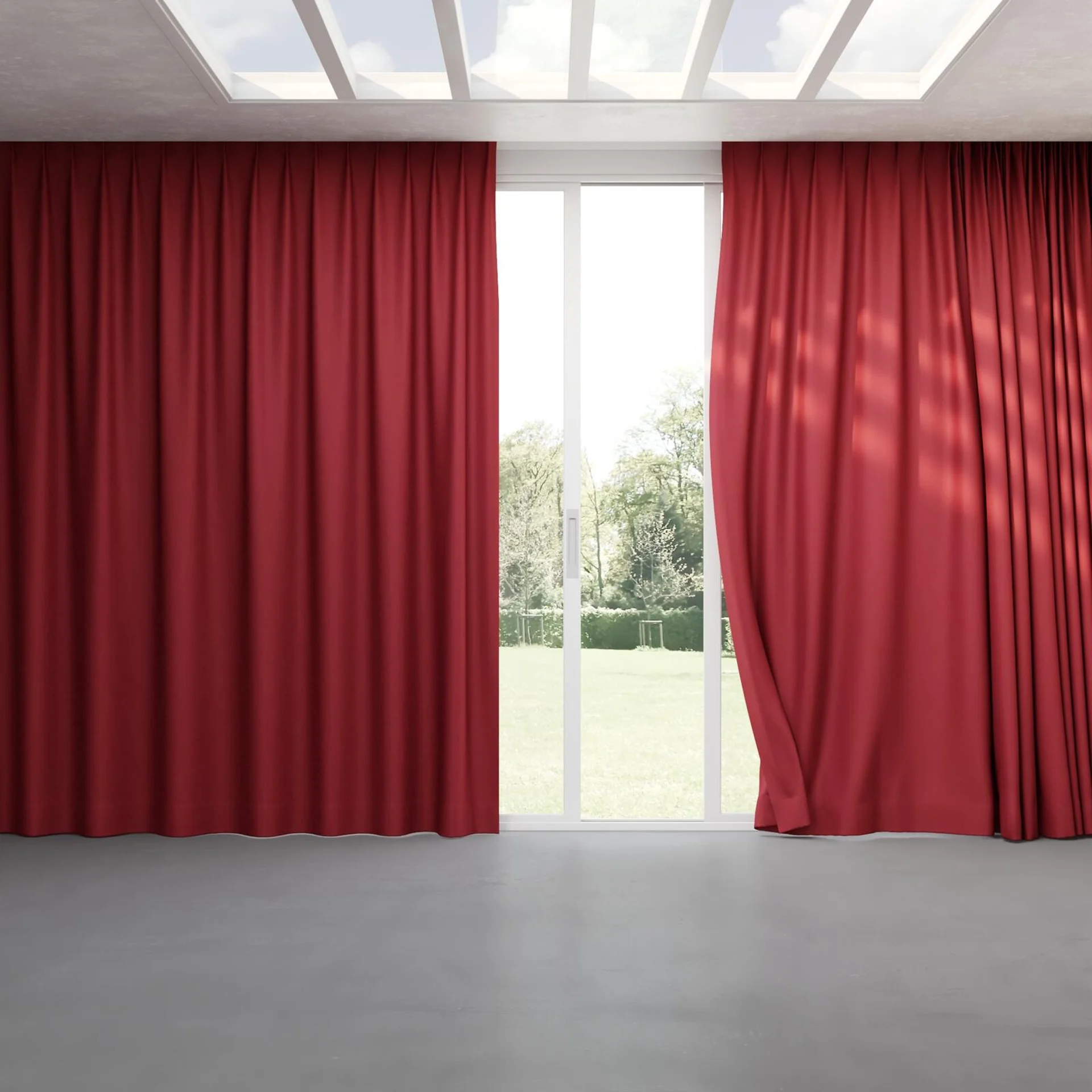 Full view of Brugge Bengal, pinch pleat