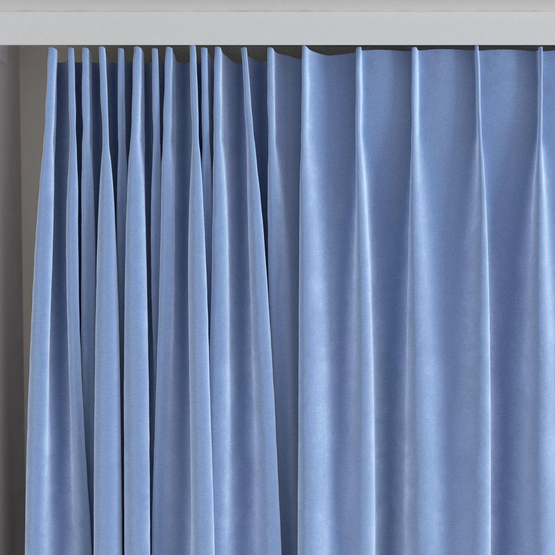 Top view of Verbier Ocean, on curtain rail