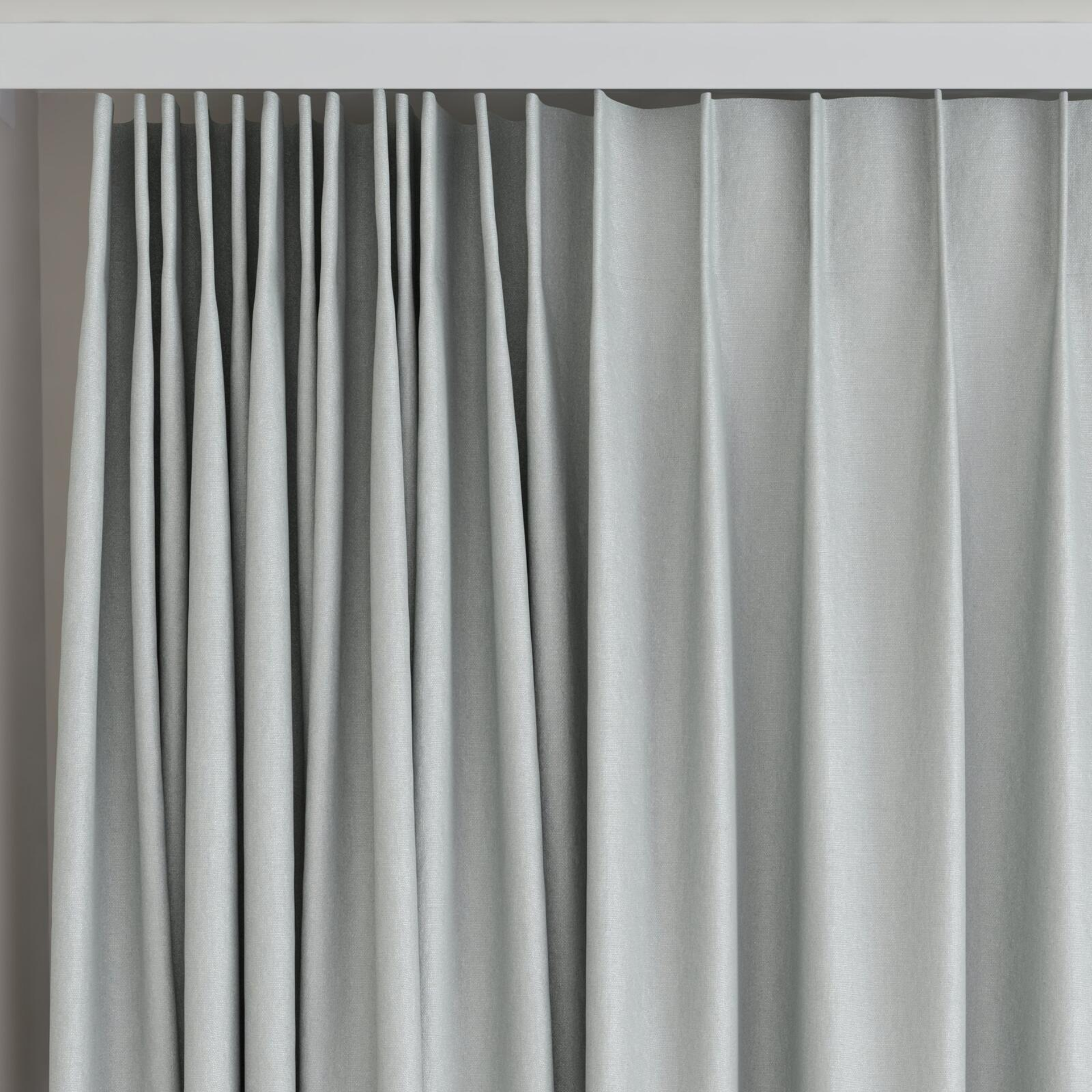 Top view of Eternal Pebble, on curtain rail
