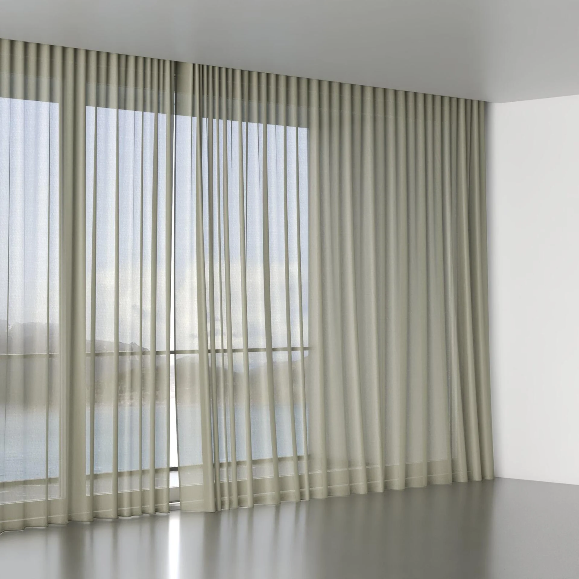 Full view of Jaba Linden, wave pleat