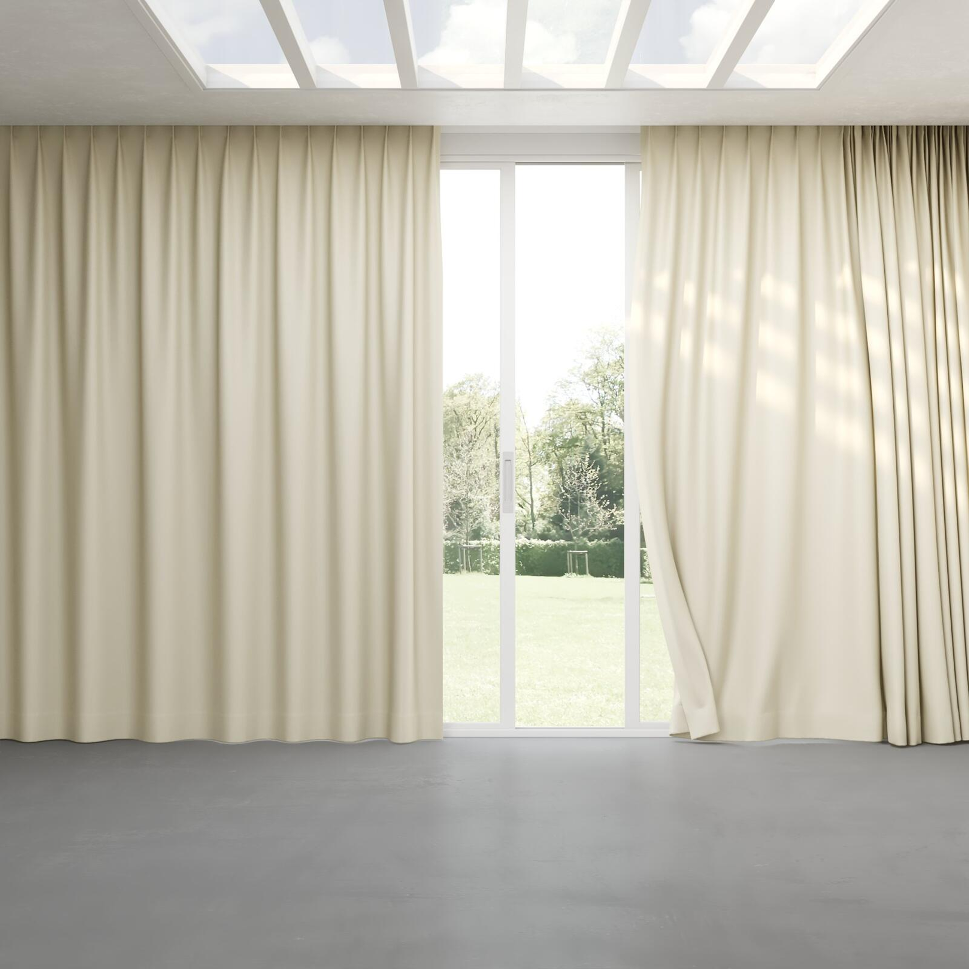 Full view of Naturama Sand, pinch pleat