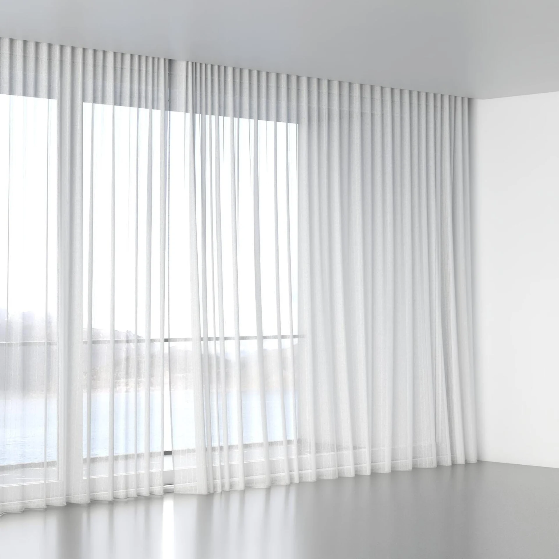 Full view of Mira Pristine, wave pleat