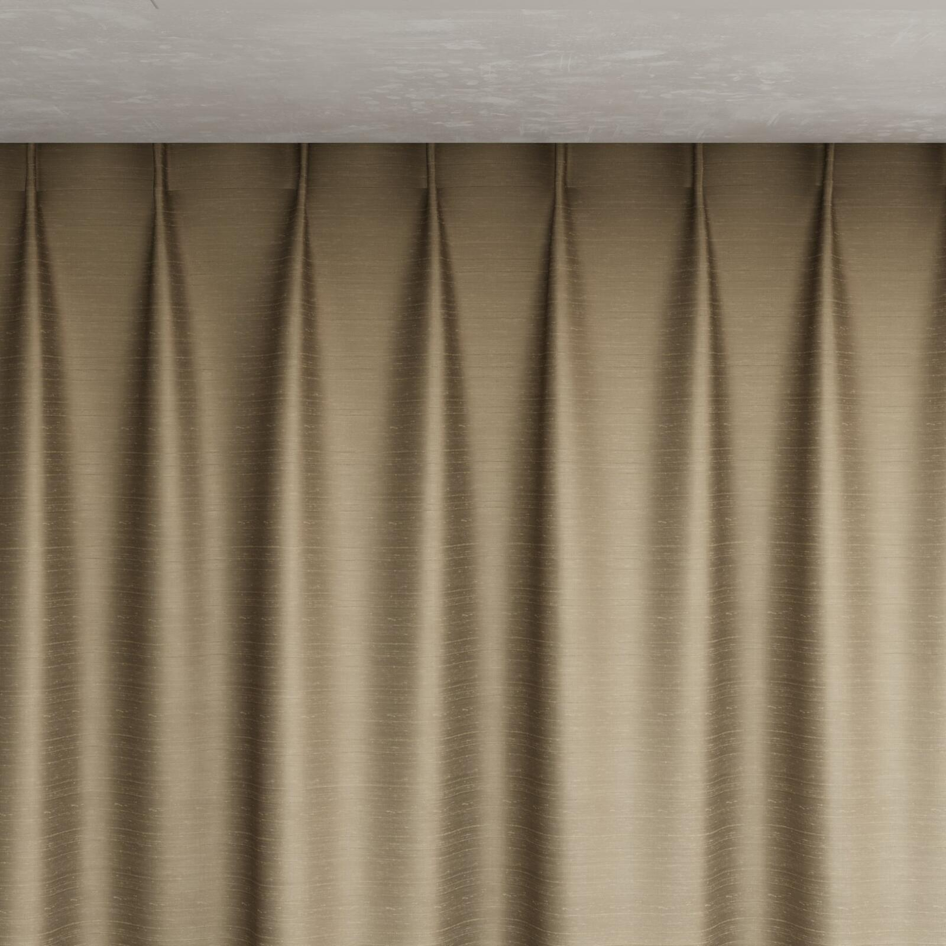 Top view of Silky Silky Zinc, pinch pleat