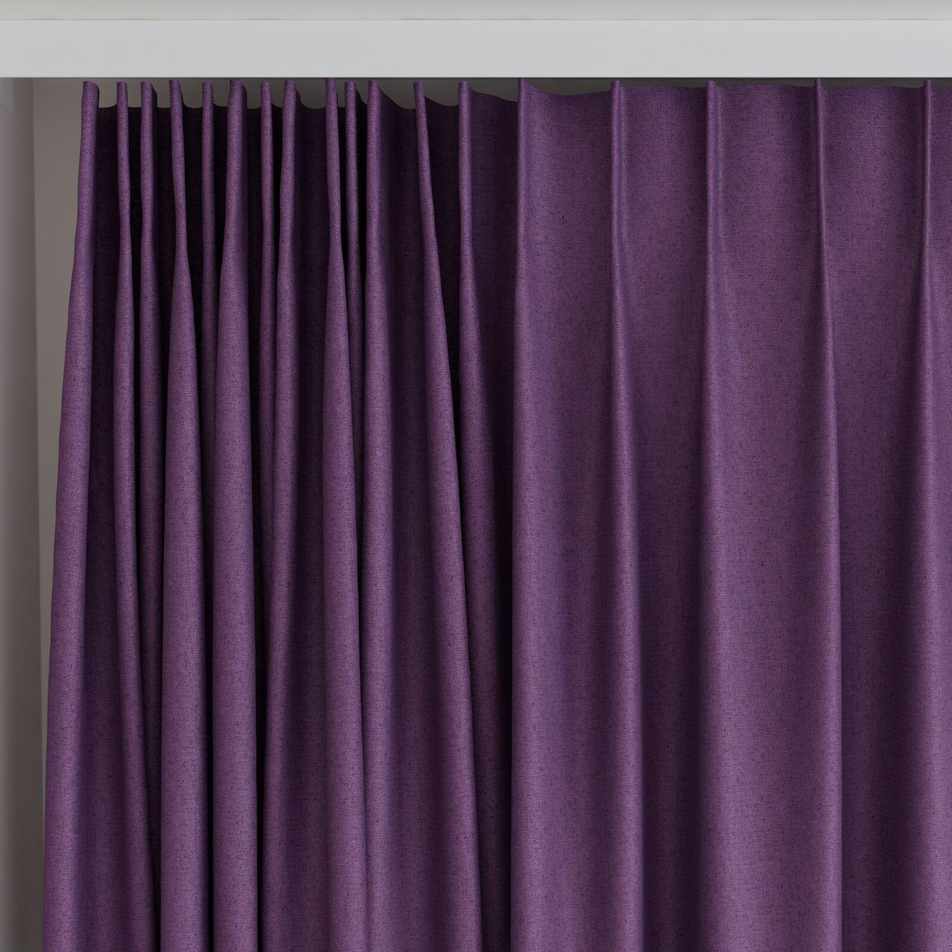 Top view of Liberate Grape, on curtain rail