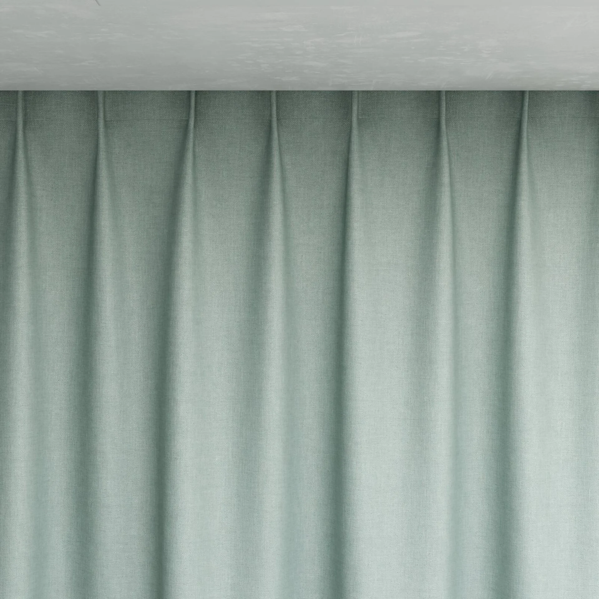 Top view of Perfecto Celadon, pinch pleat