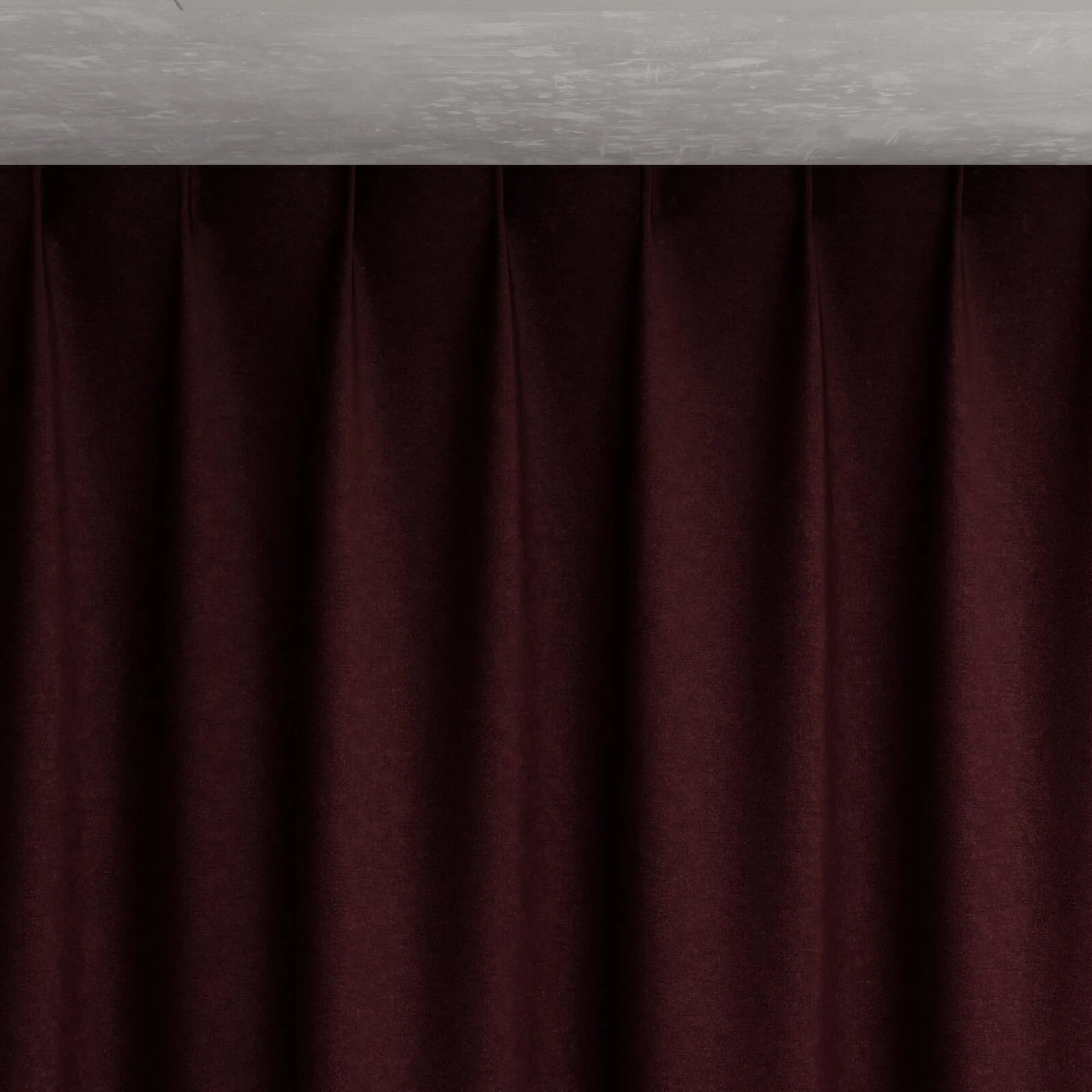 Top view of Recharge Burgundy, pinch pleat