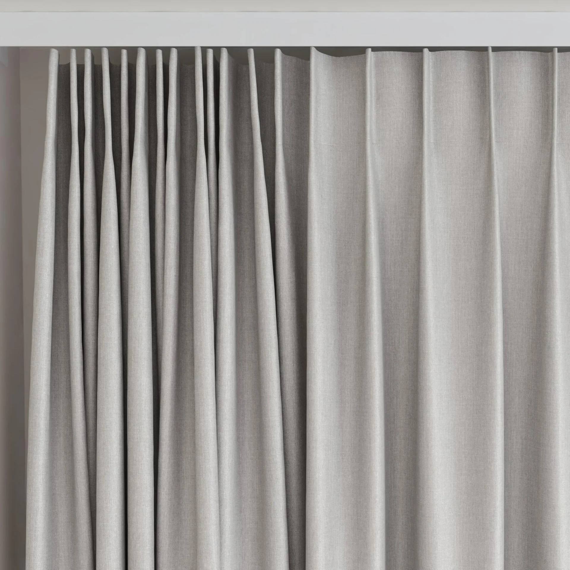 Top view of Kidglove Oyster, on curtain rail