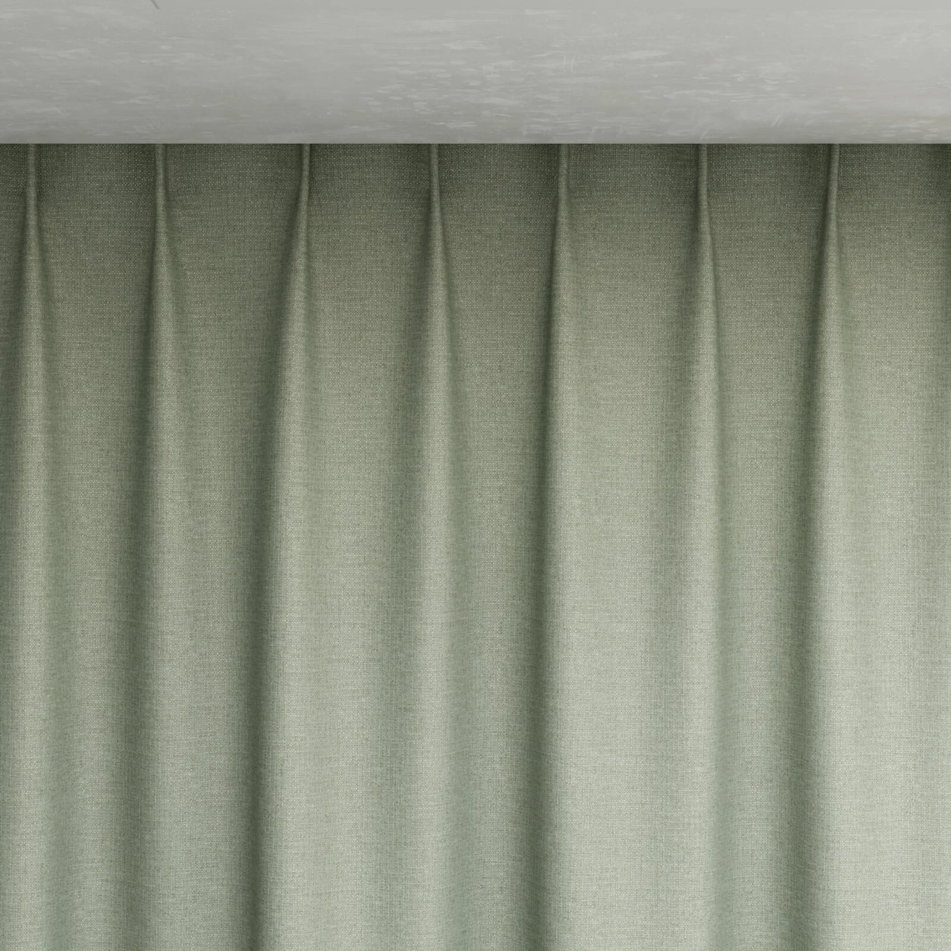 Top view of Bravo Jade, pinch pleat