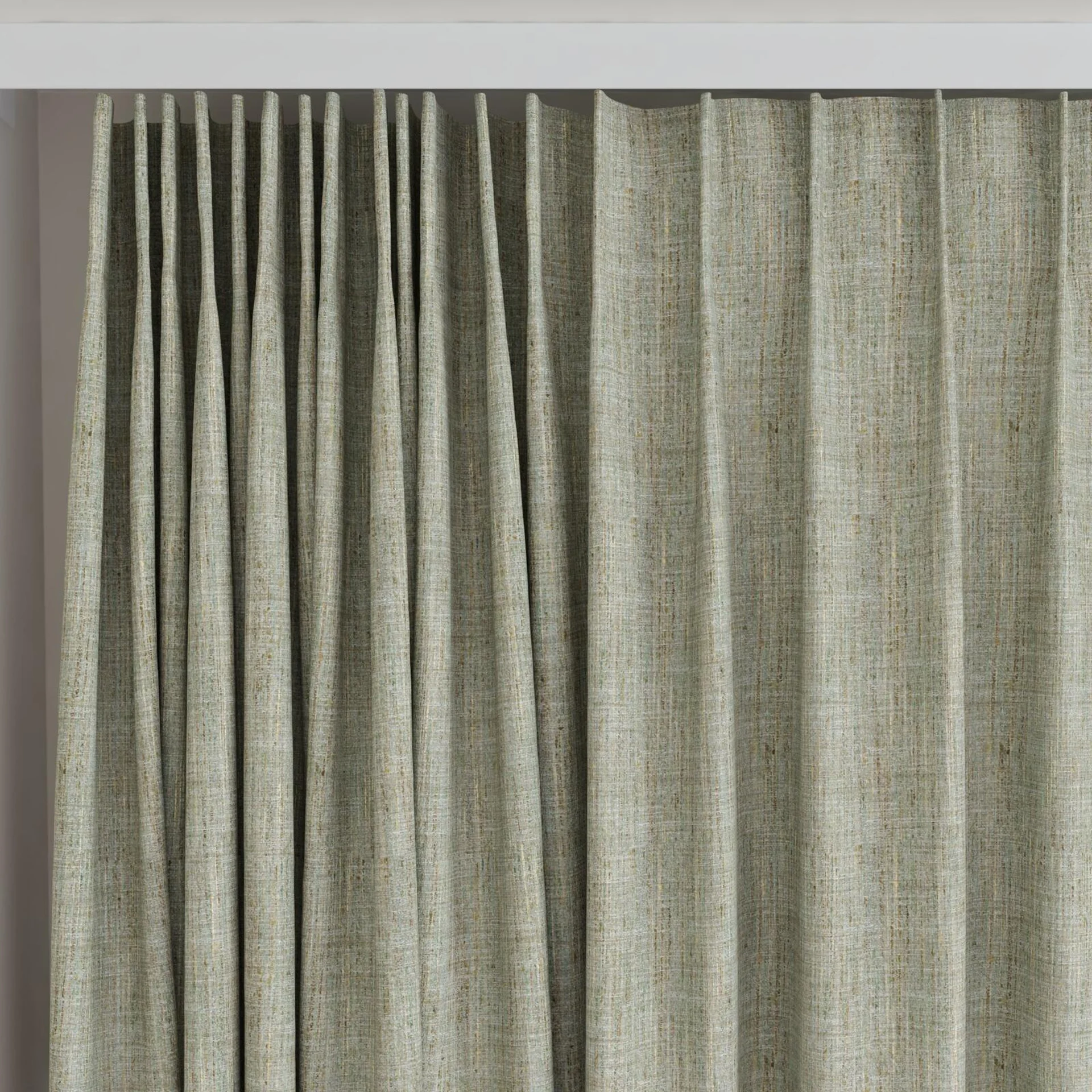 Top view of Dryland Clover, on curtain rail