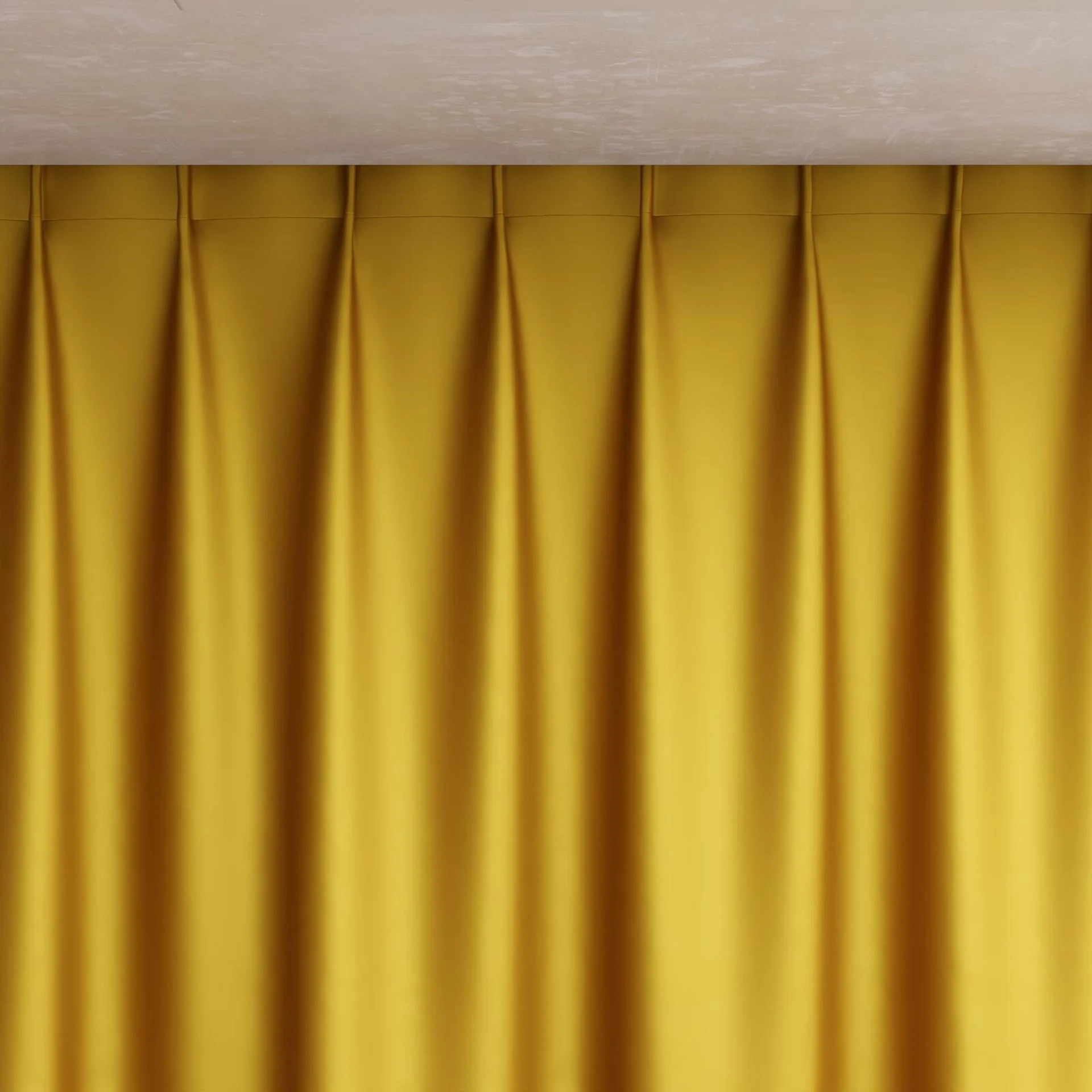 Top view of Moonbeam Mimosa, pinch pleat