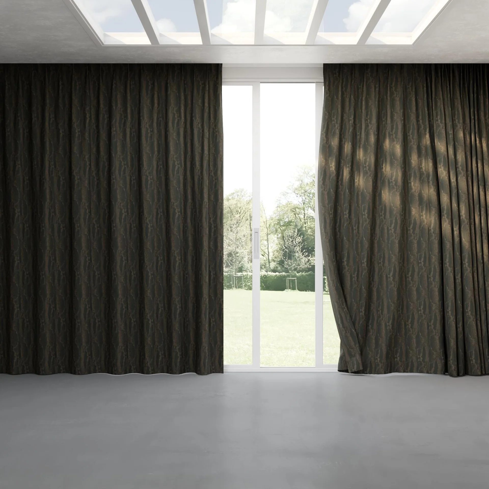 Full view of Anthology Onyx, pinch pleat