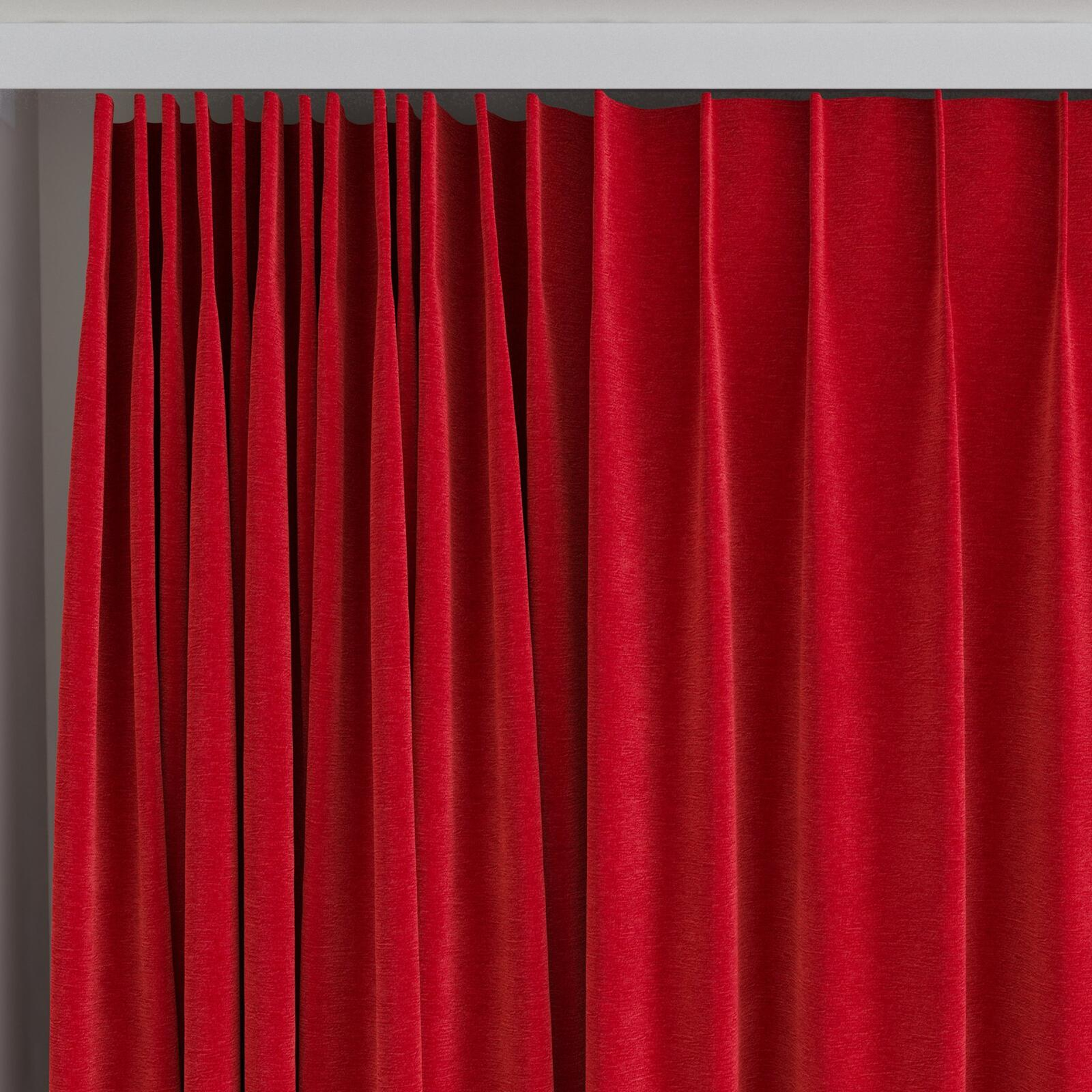 Top view of Geneva Strawberry, on curtain rail