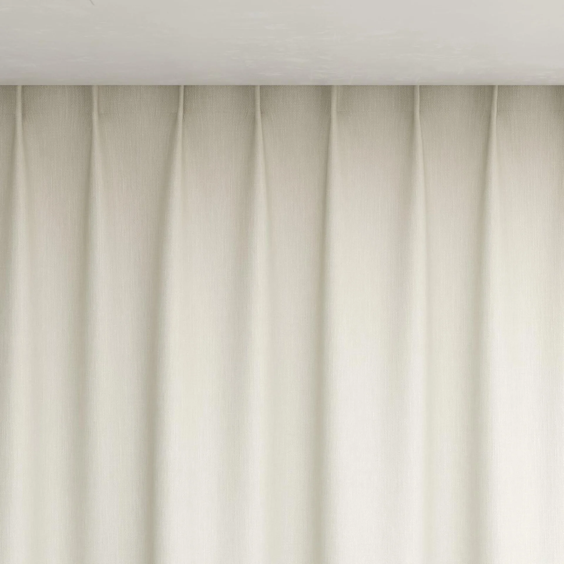 Top view of Cordoba Cream, pinch pleat