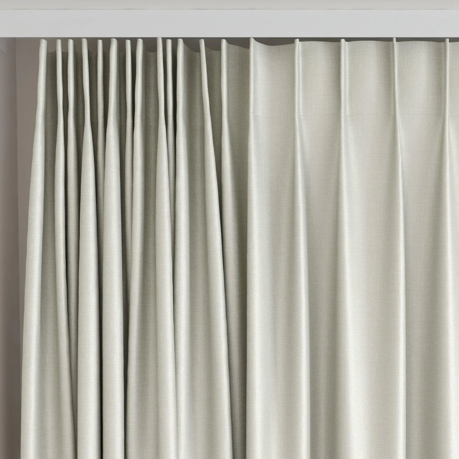 Top view of Stallion 2 UC Dew, on curtain rail