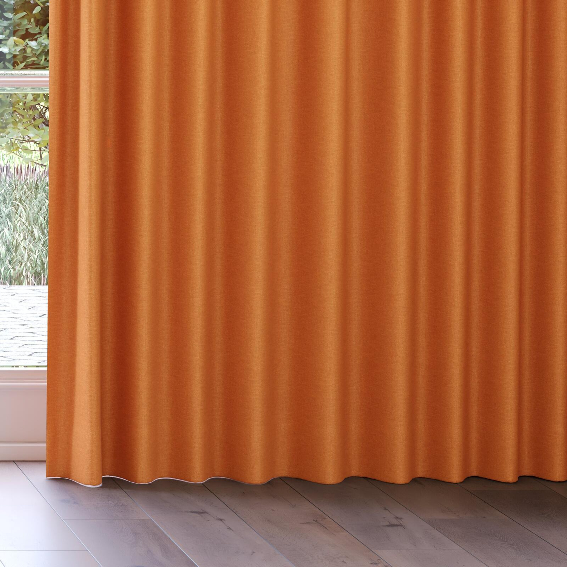 Bottom view of Casual Carrot, on curtain rail
