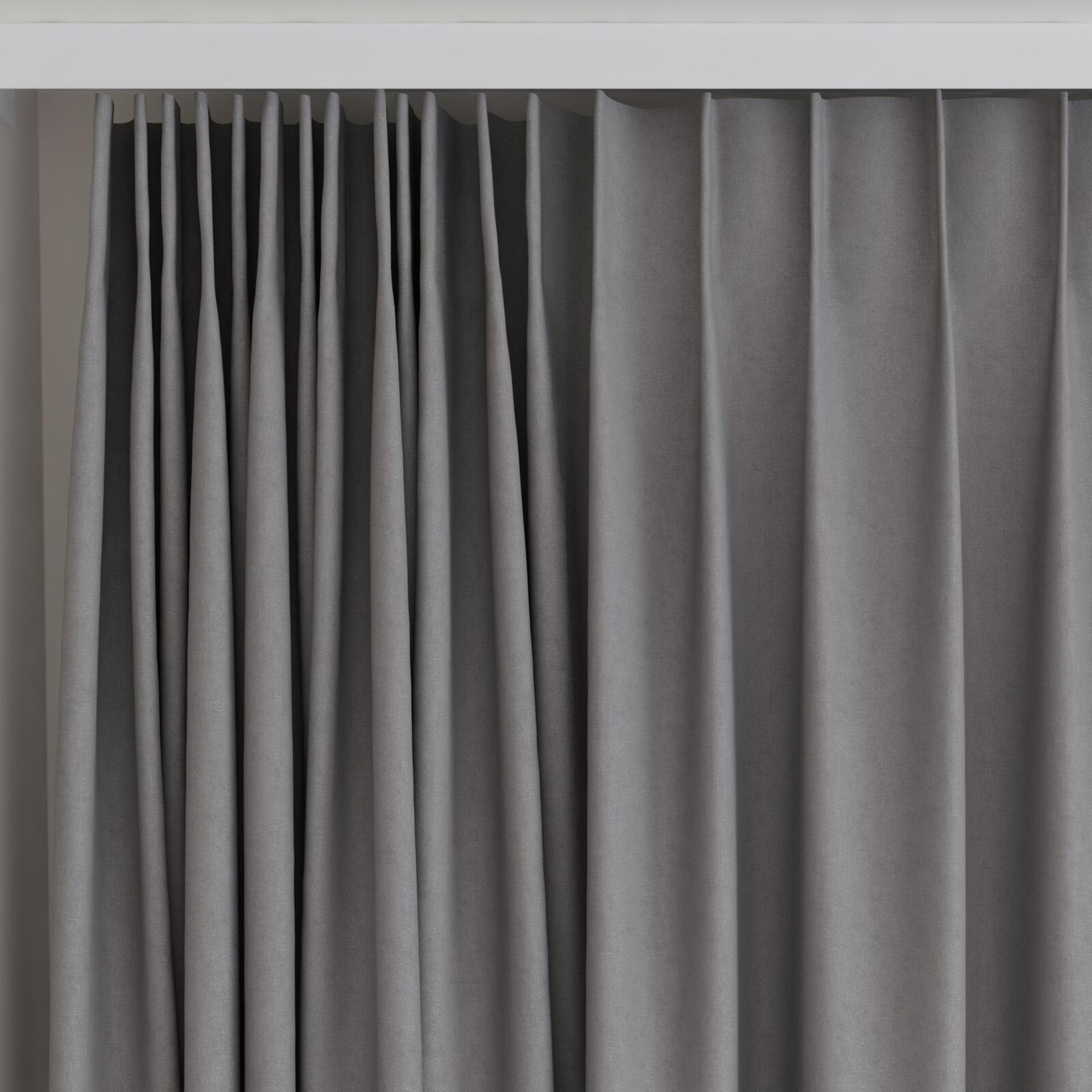 Top view of Luxo Slate, on curtain rail