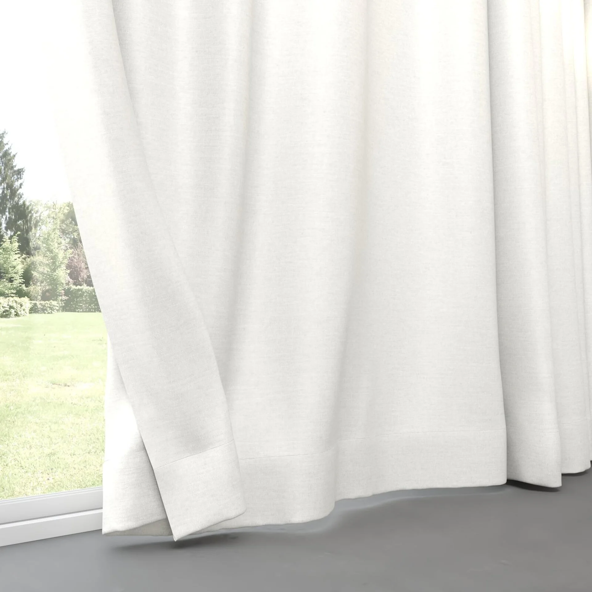Bottom view of Provence Pearl, pinch pleat