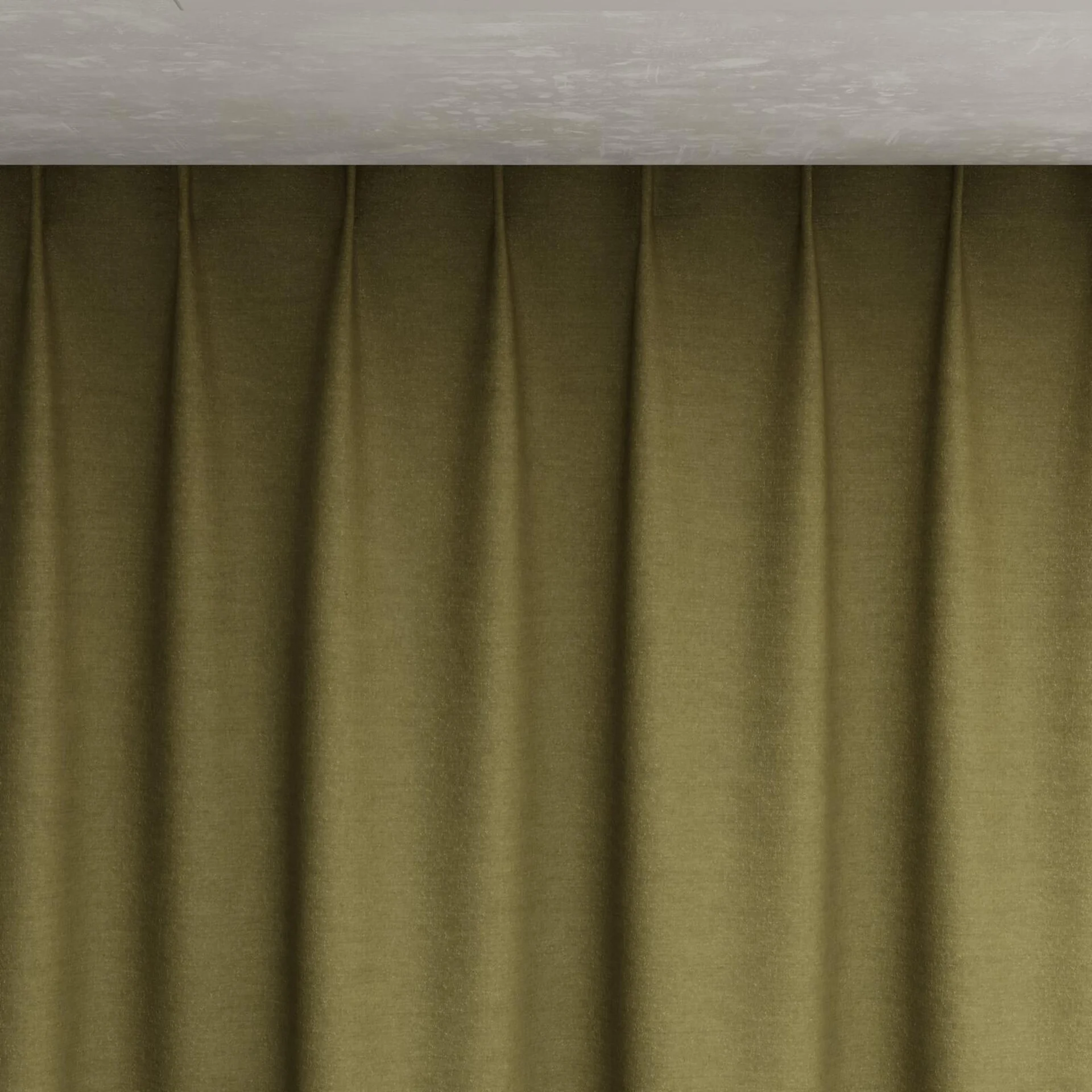 Top view of Drama Moss, pinch pleat