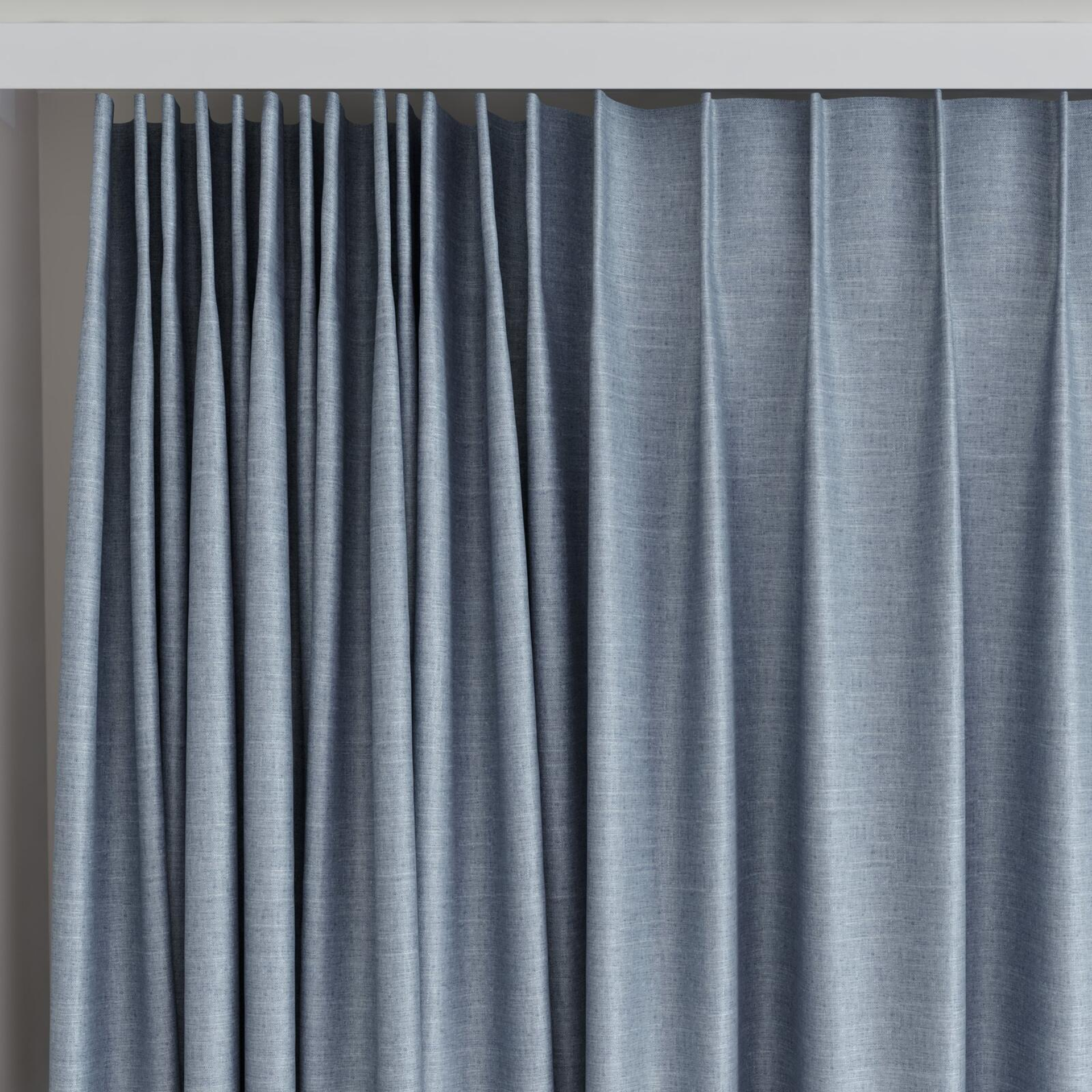Top view of Tonto Denim, on curtain rail