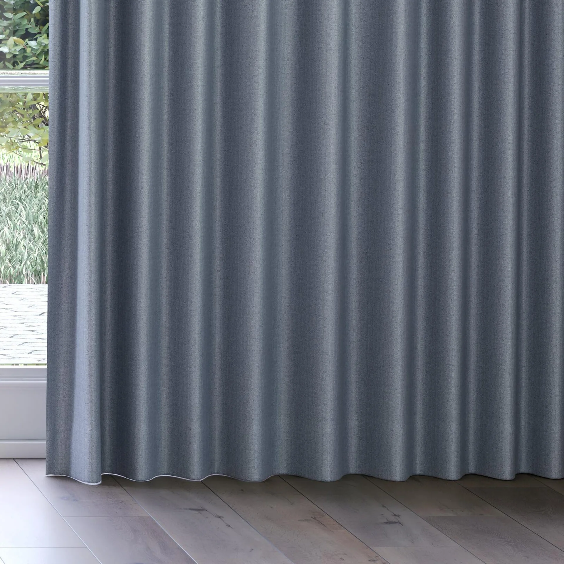 Bottom view of Celestial Iron, on curtain rail
