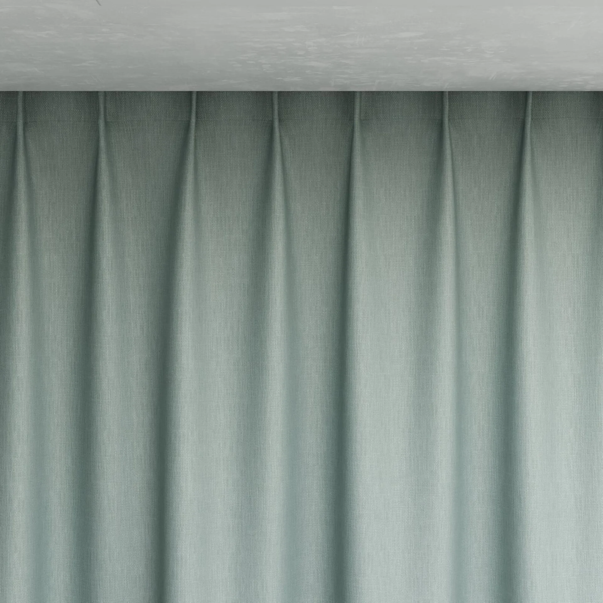 Top view of Cordoba Celadon, pinch pleat