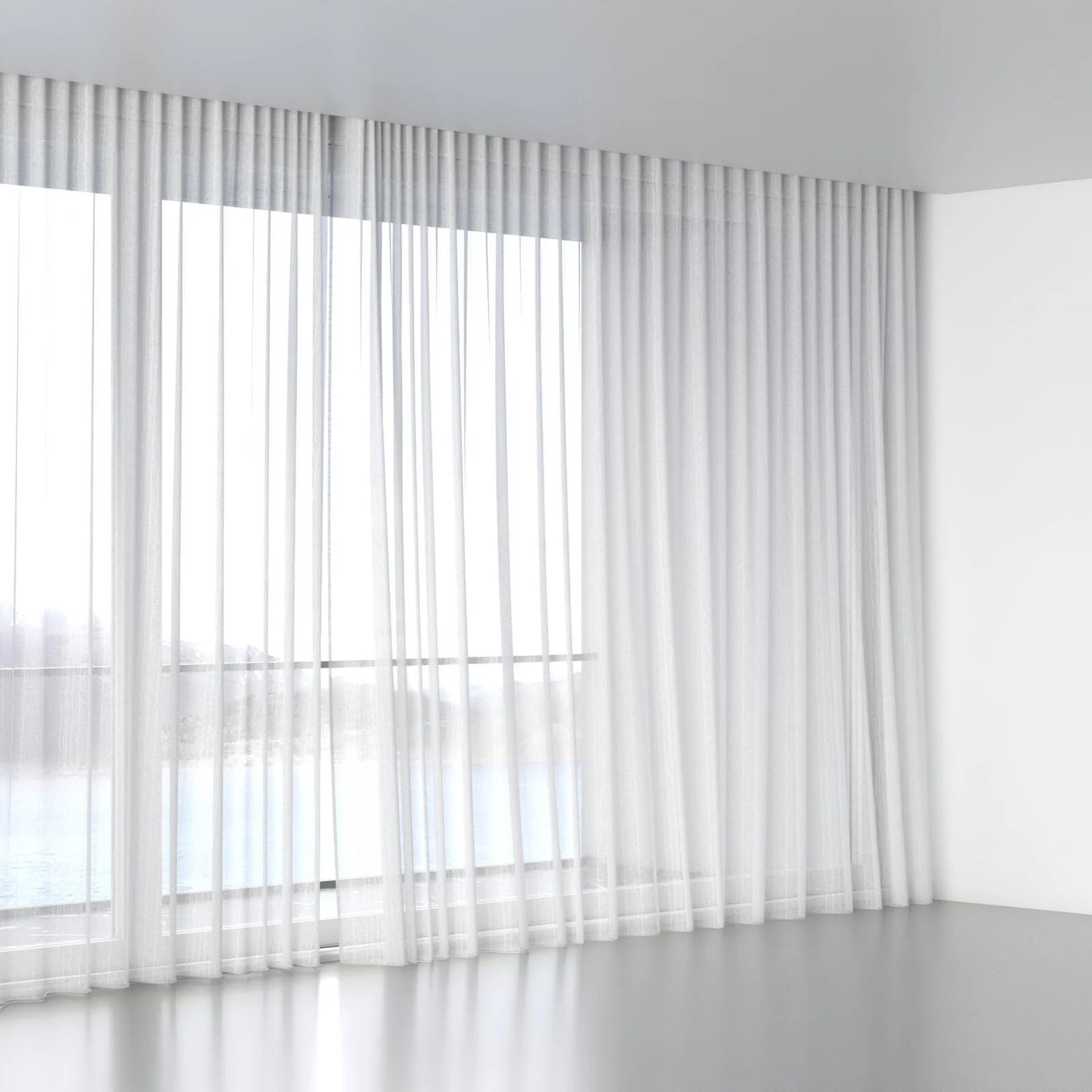 Full view of Mira Blanc, wave pleat