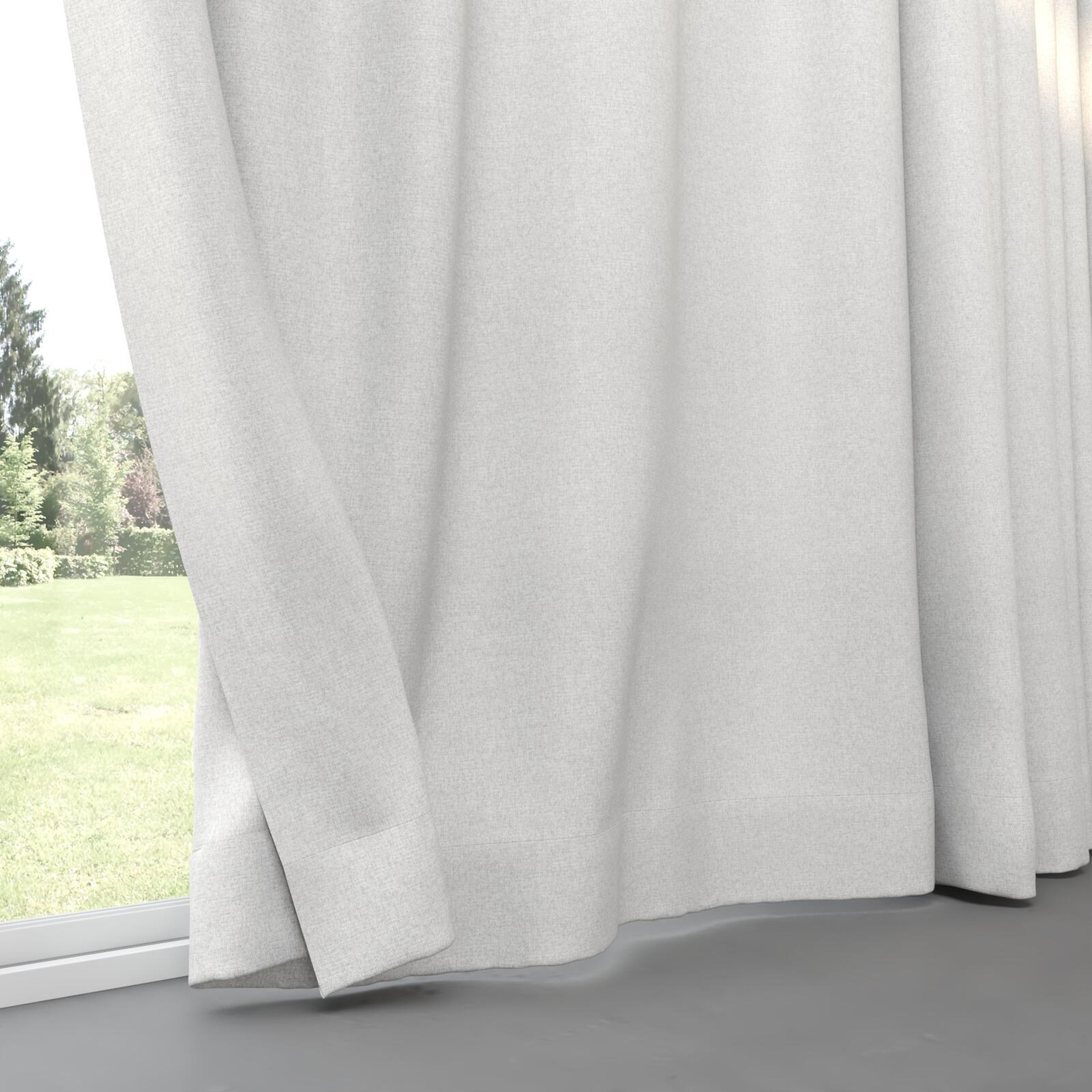 Bottom view of Liberate Fog, pinch pleat