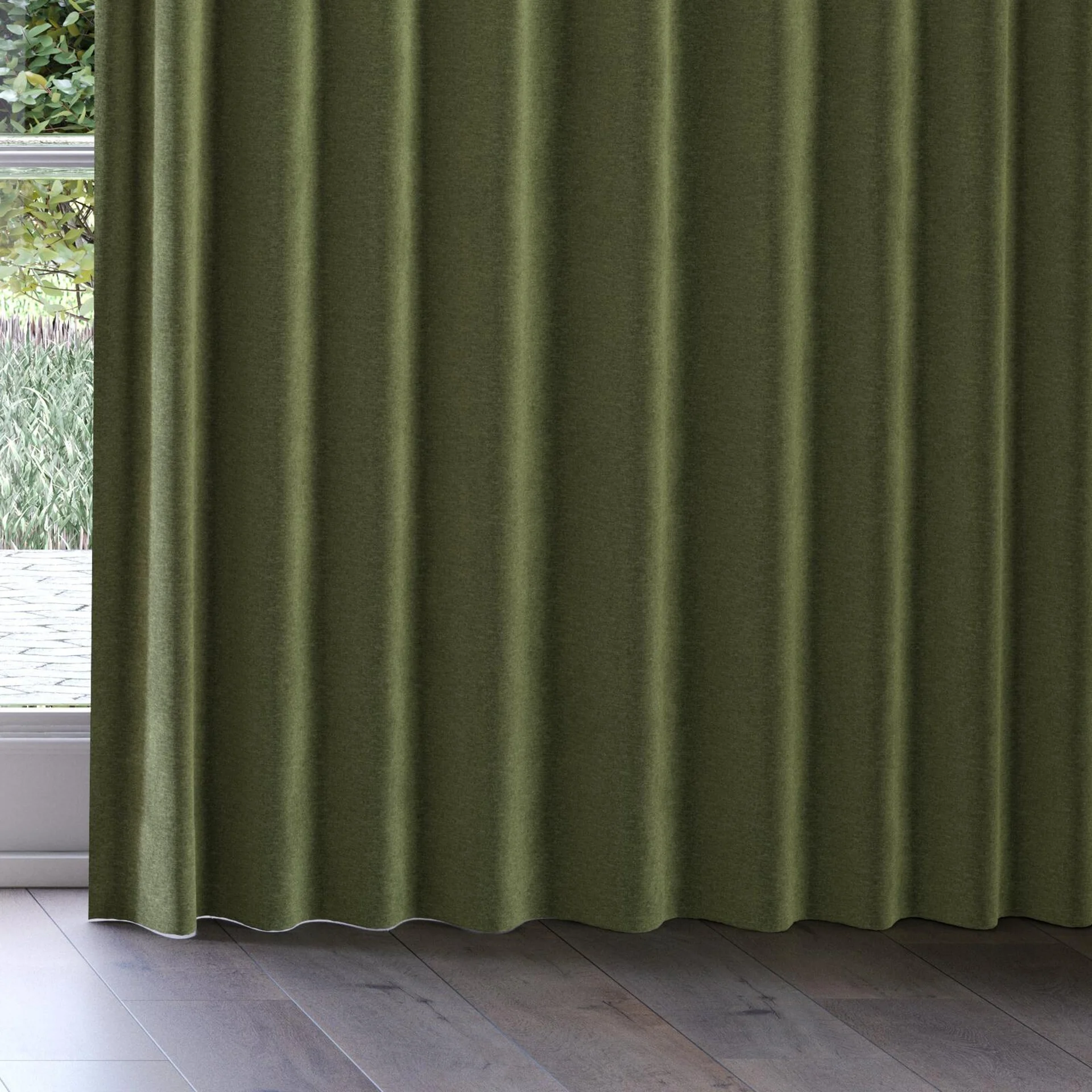 Bottom view of Geneva Forest, on curtain rail