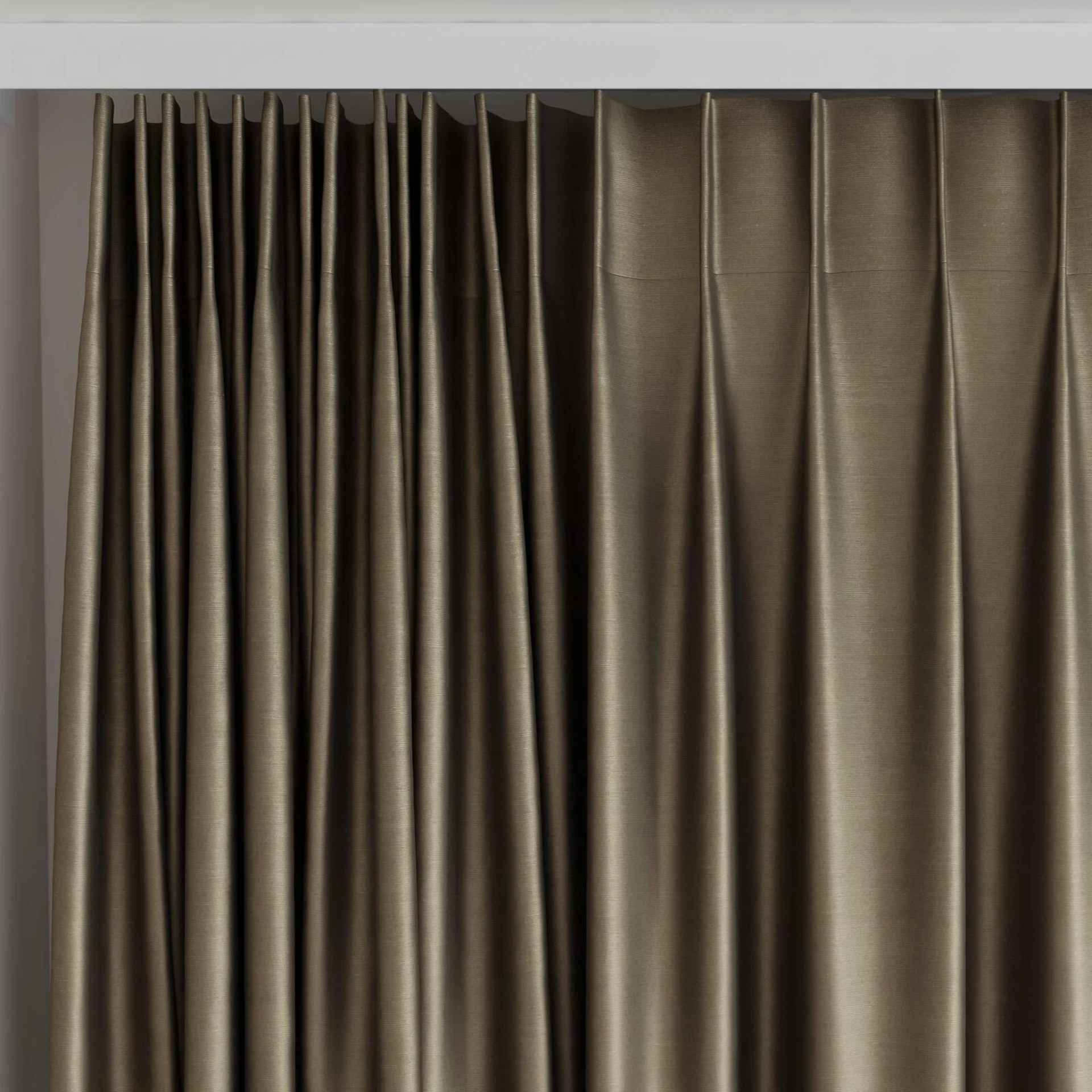 Top view of Mont Blanc Truffle, on curtain rail