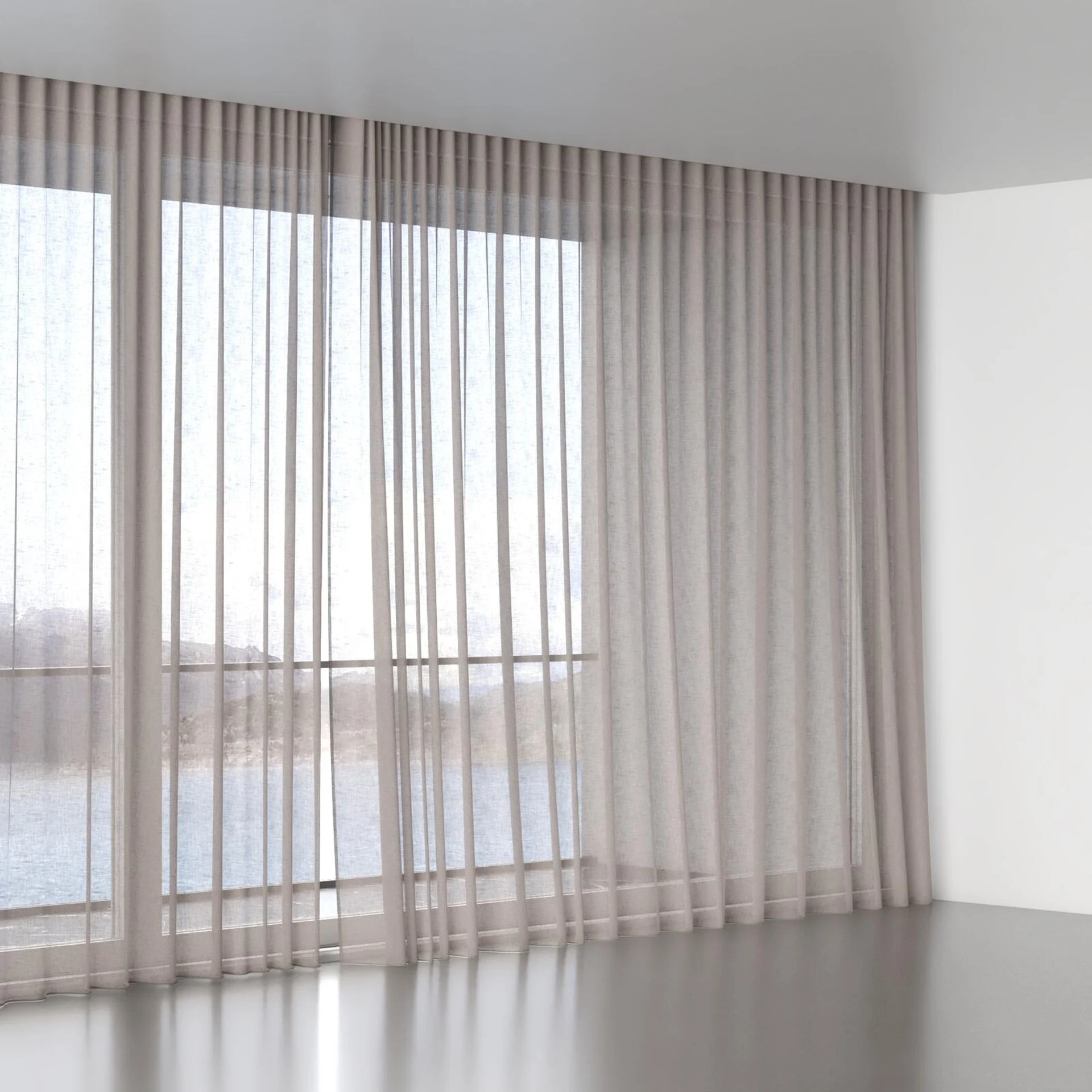 Full view of Cirrus Farrow, wave pleat