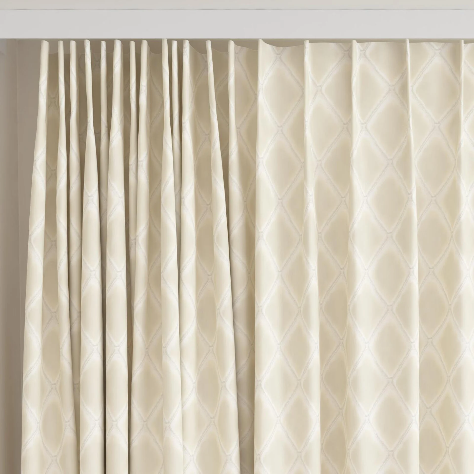 Top view of Pantheon Angora, on curtain rail