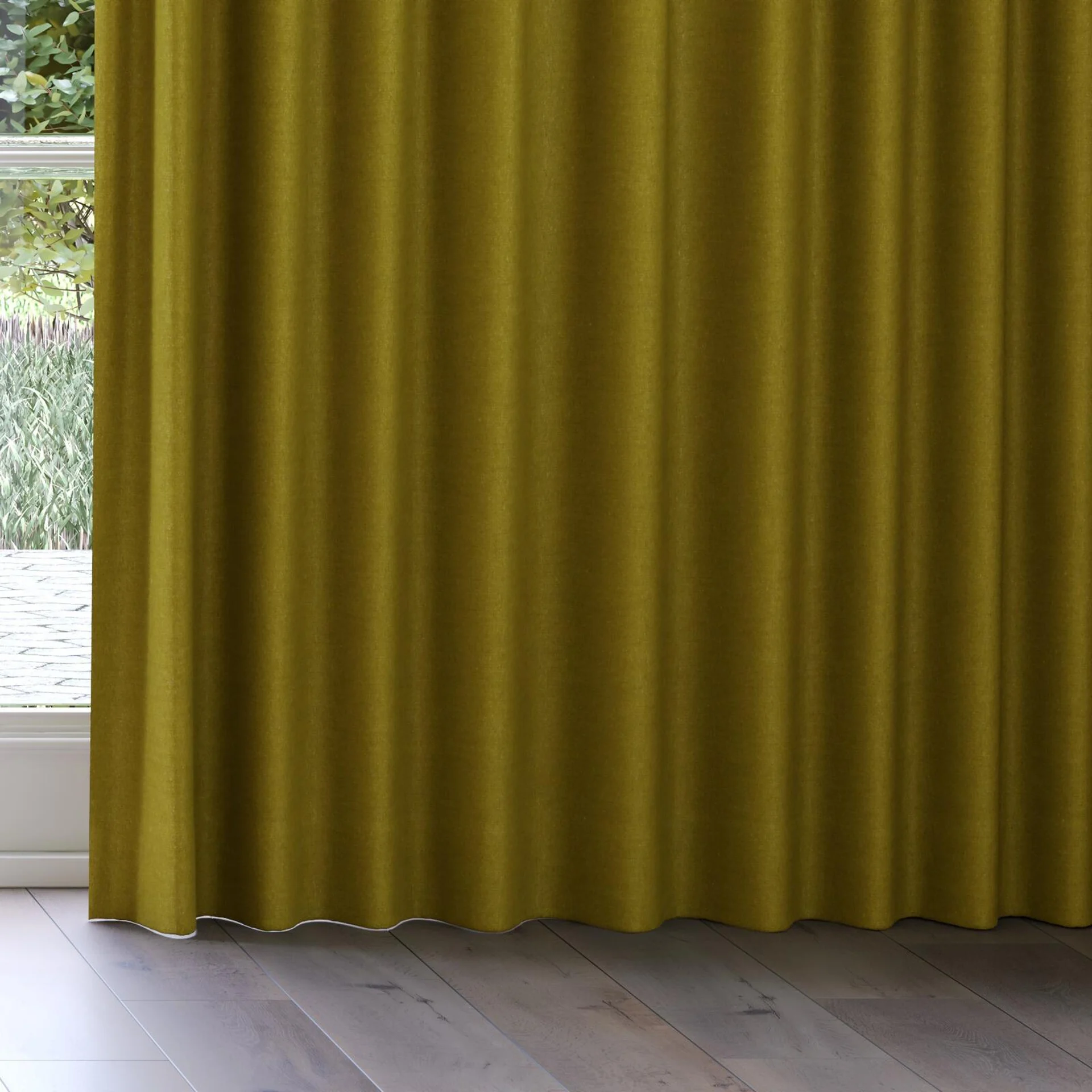 Bottom view of Drama Oasis, on curtain rail