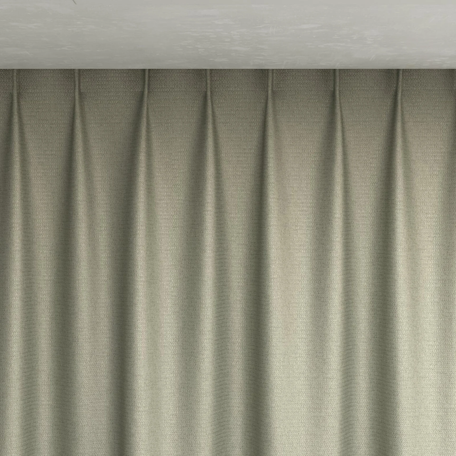 Top view of Kennedy II Blackout Sage, pinch pleat