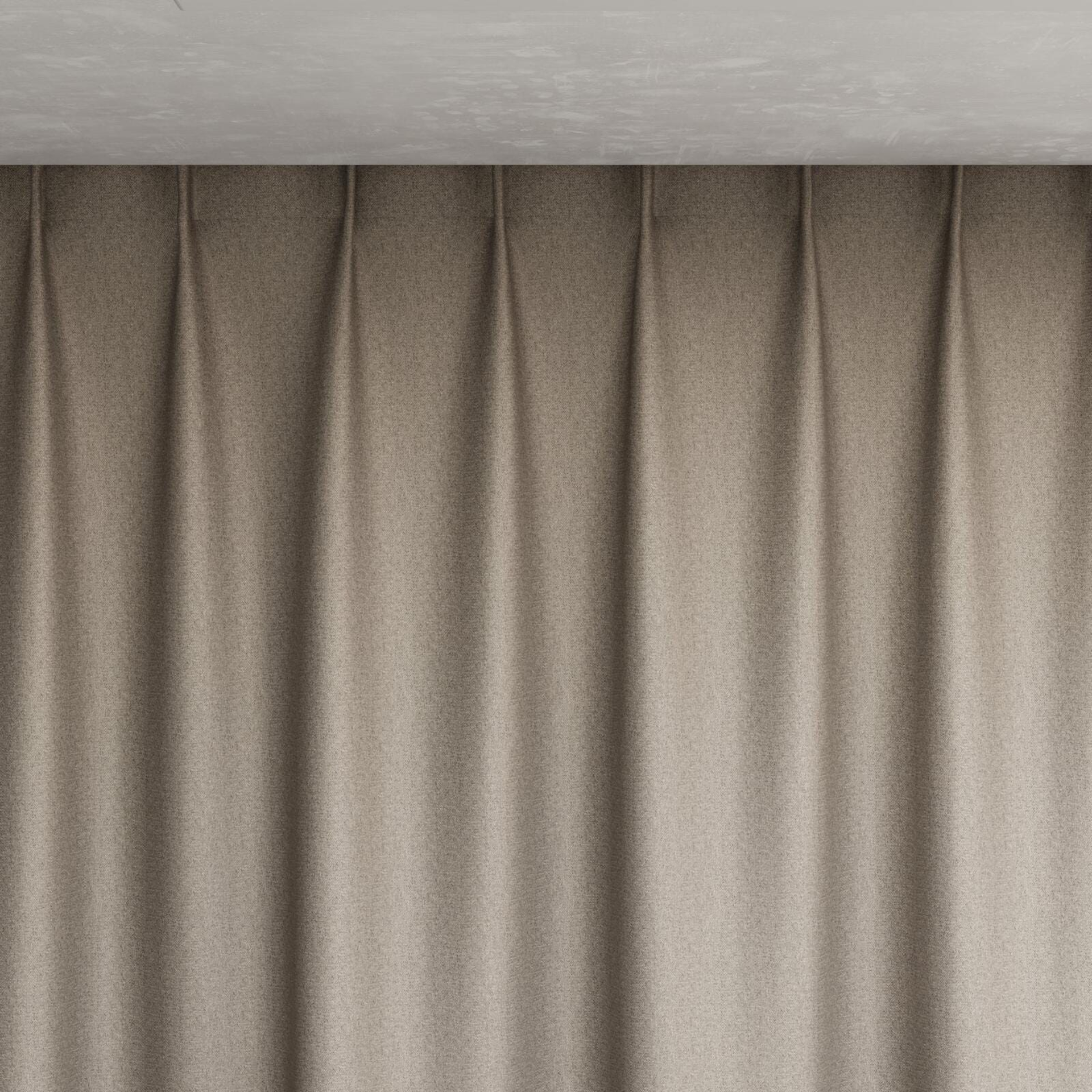 Top view of Taylor Oatmeal, pinch pleat