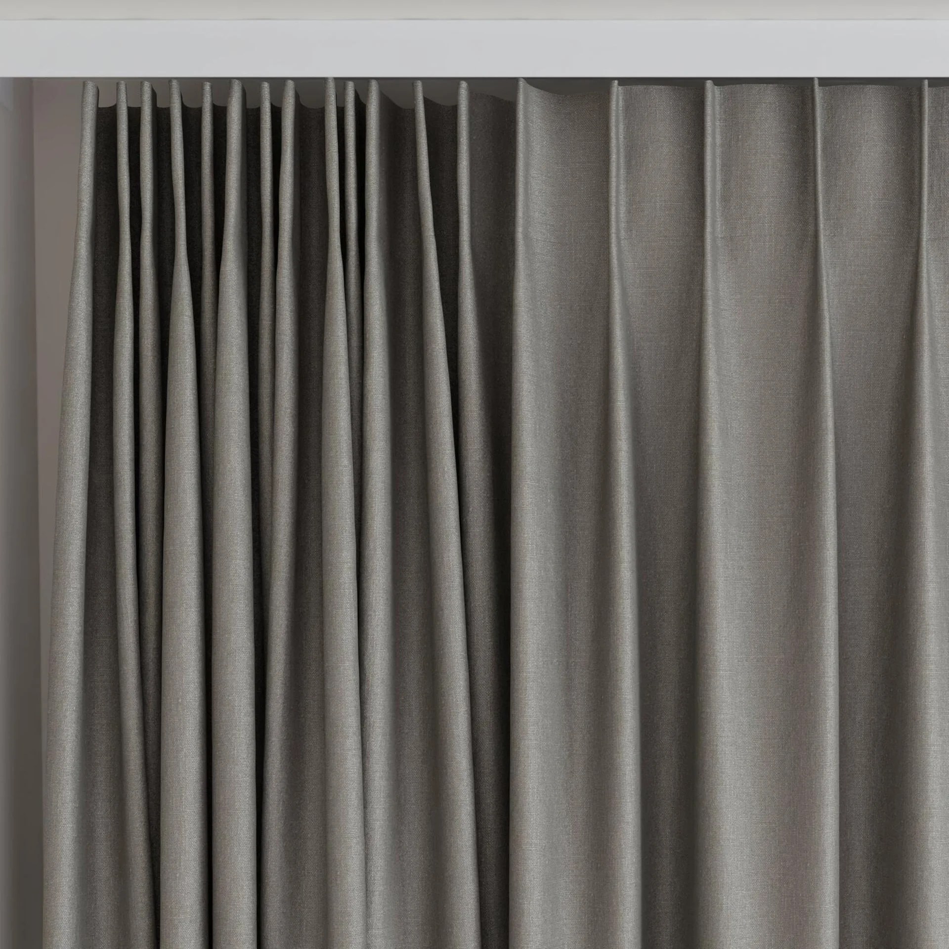 Top view of Eternal Slate, on curtain rail