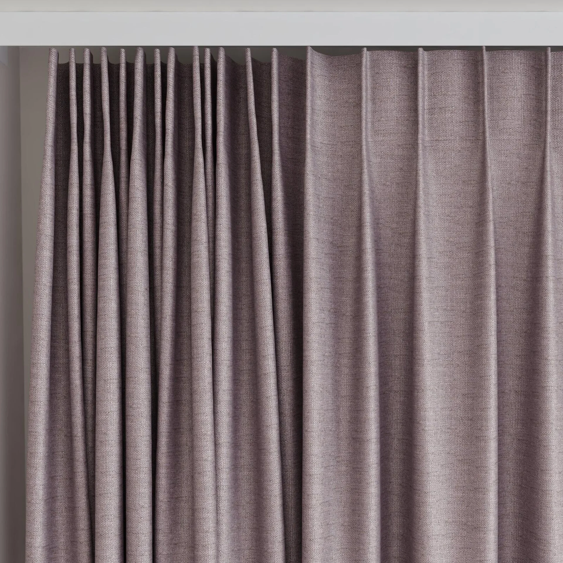 Top view of Linex Quartz, on curtain rail
