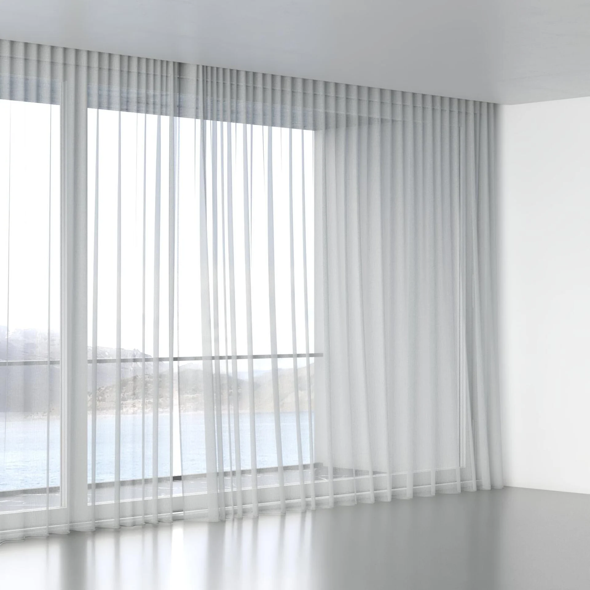 Full view of Antipodes Aqua, wave pleat
