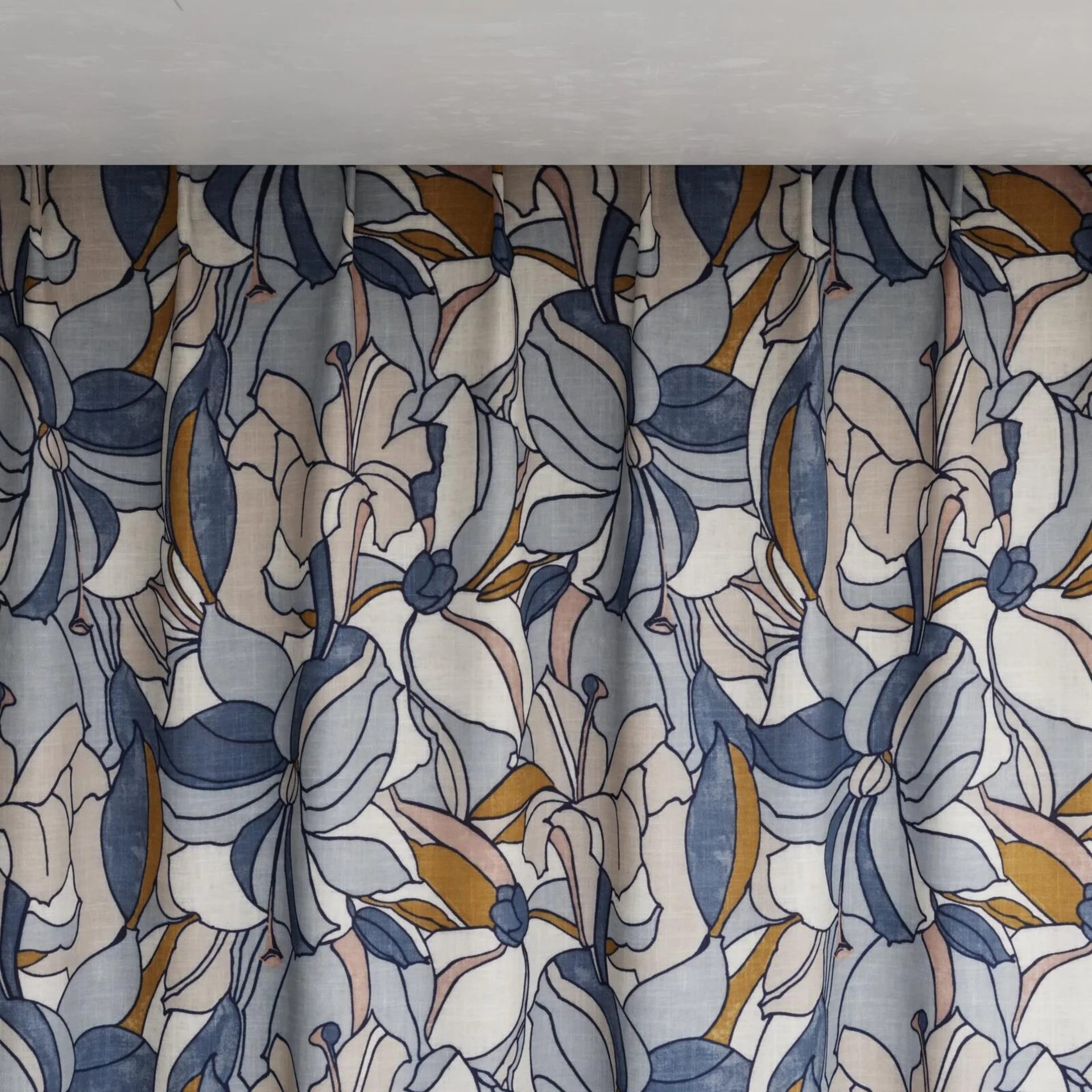 Top view of Lilium Sky, pinch pleat