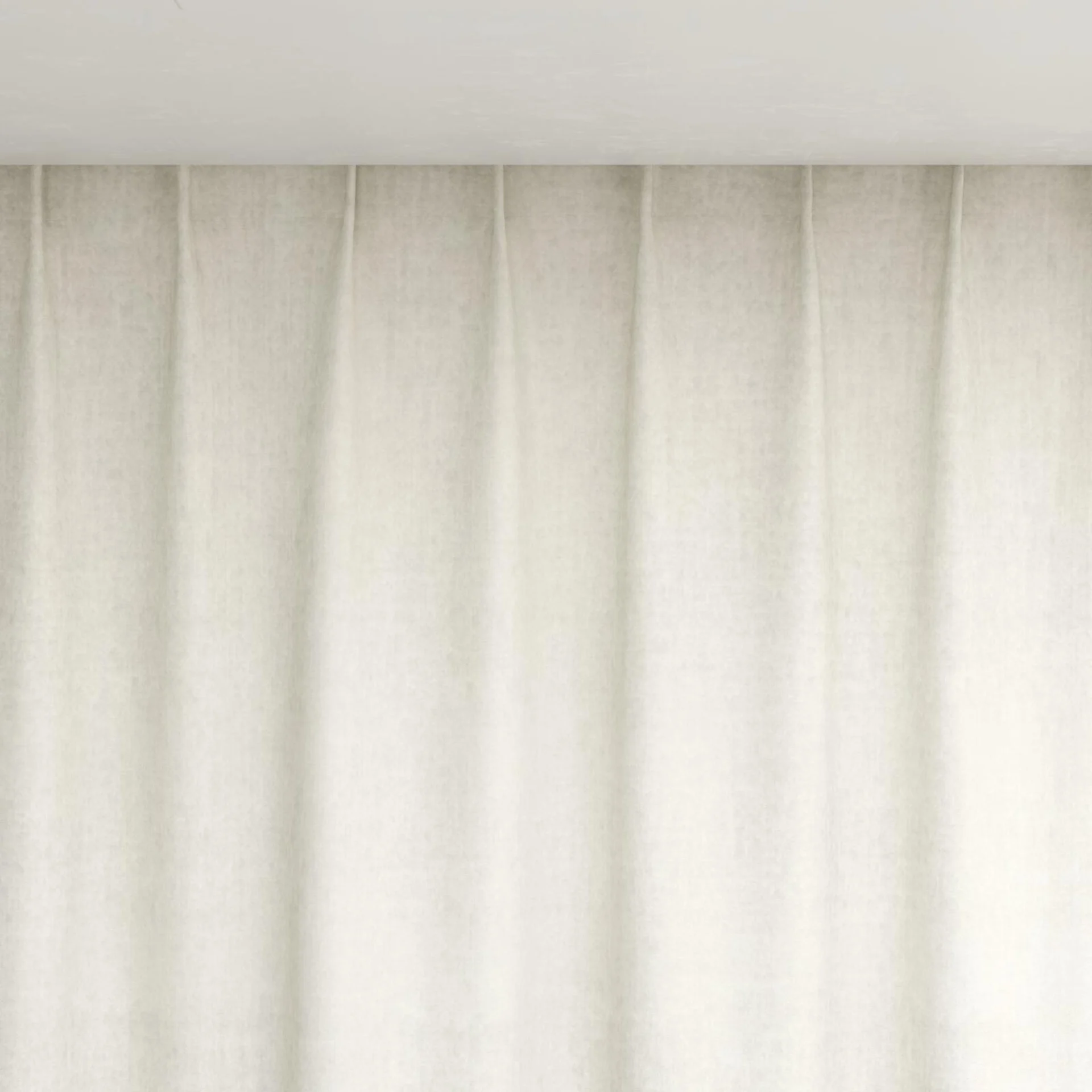 Top view of Monterey Marshmallow, pinch pleat