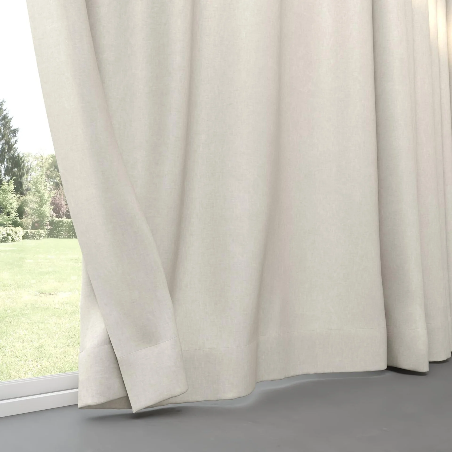 Bottom view of Glamour Sesame, pinch pleat