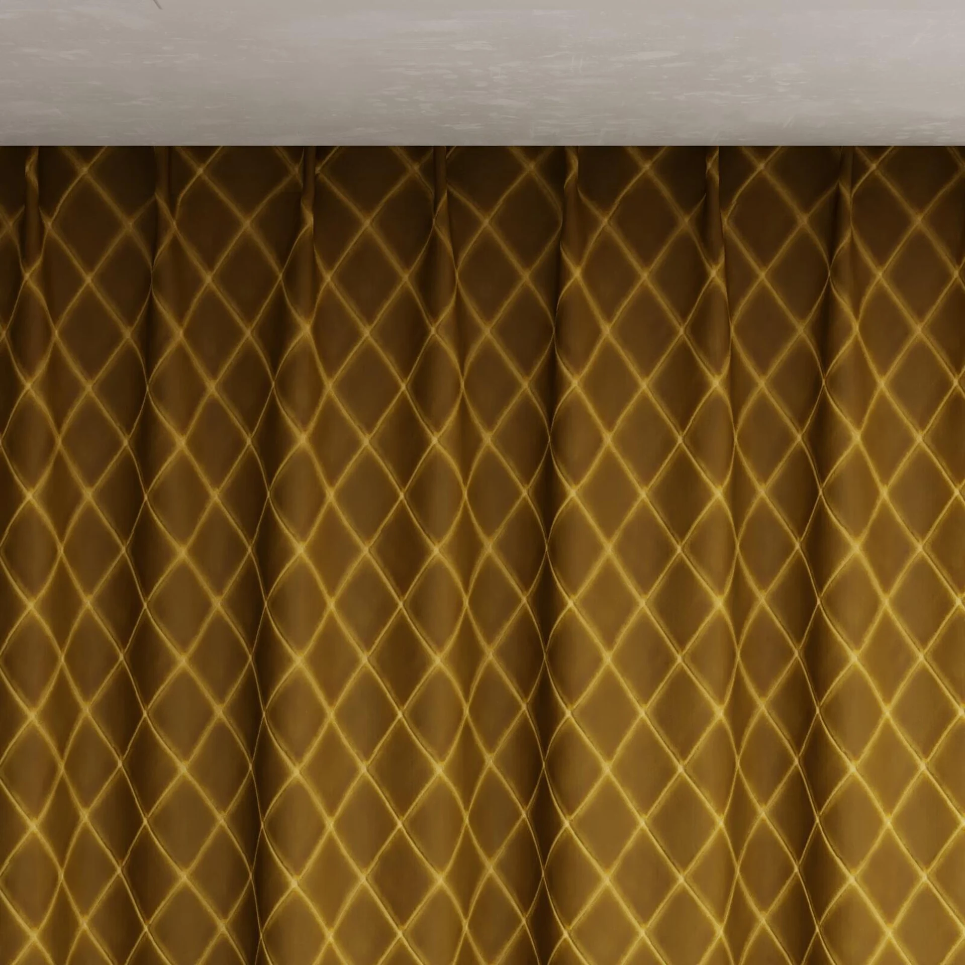 Top view of Pantheon Gold, pinch pleat