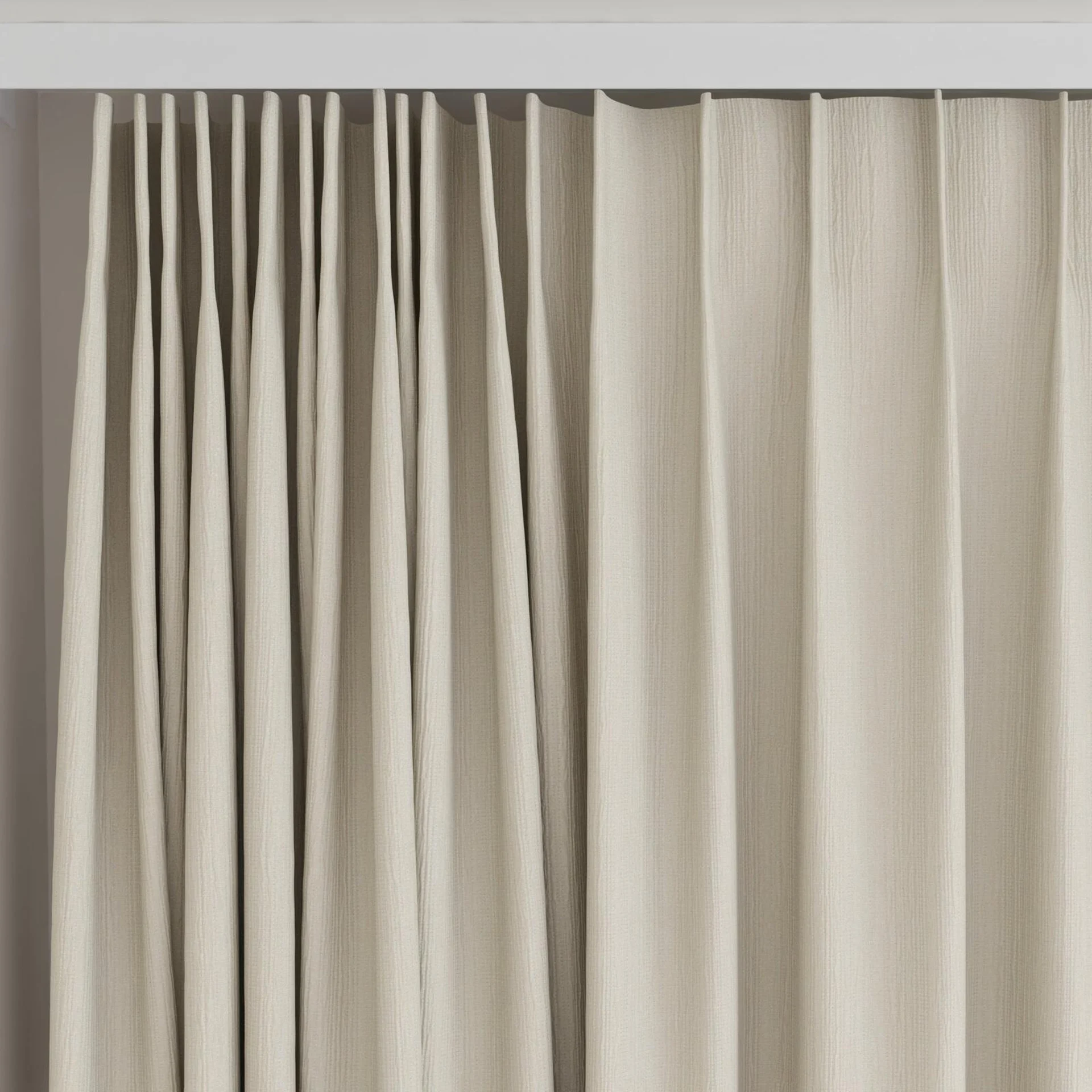 Top view of Northstar Marble, on curtain rail
