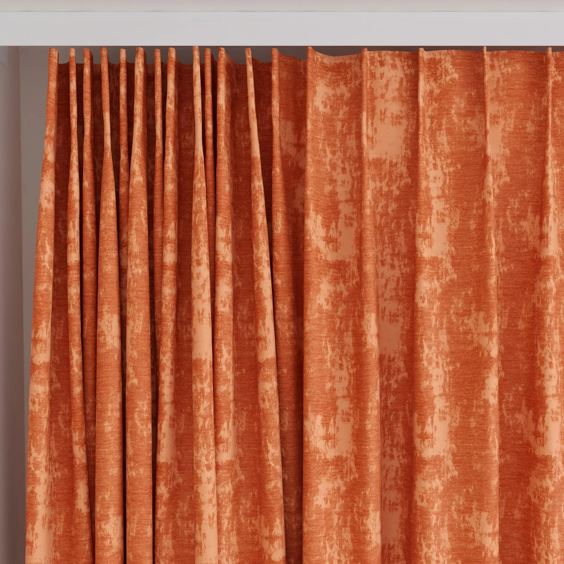 Top view of Innovation Rust, on curtain rail