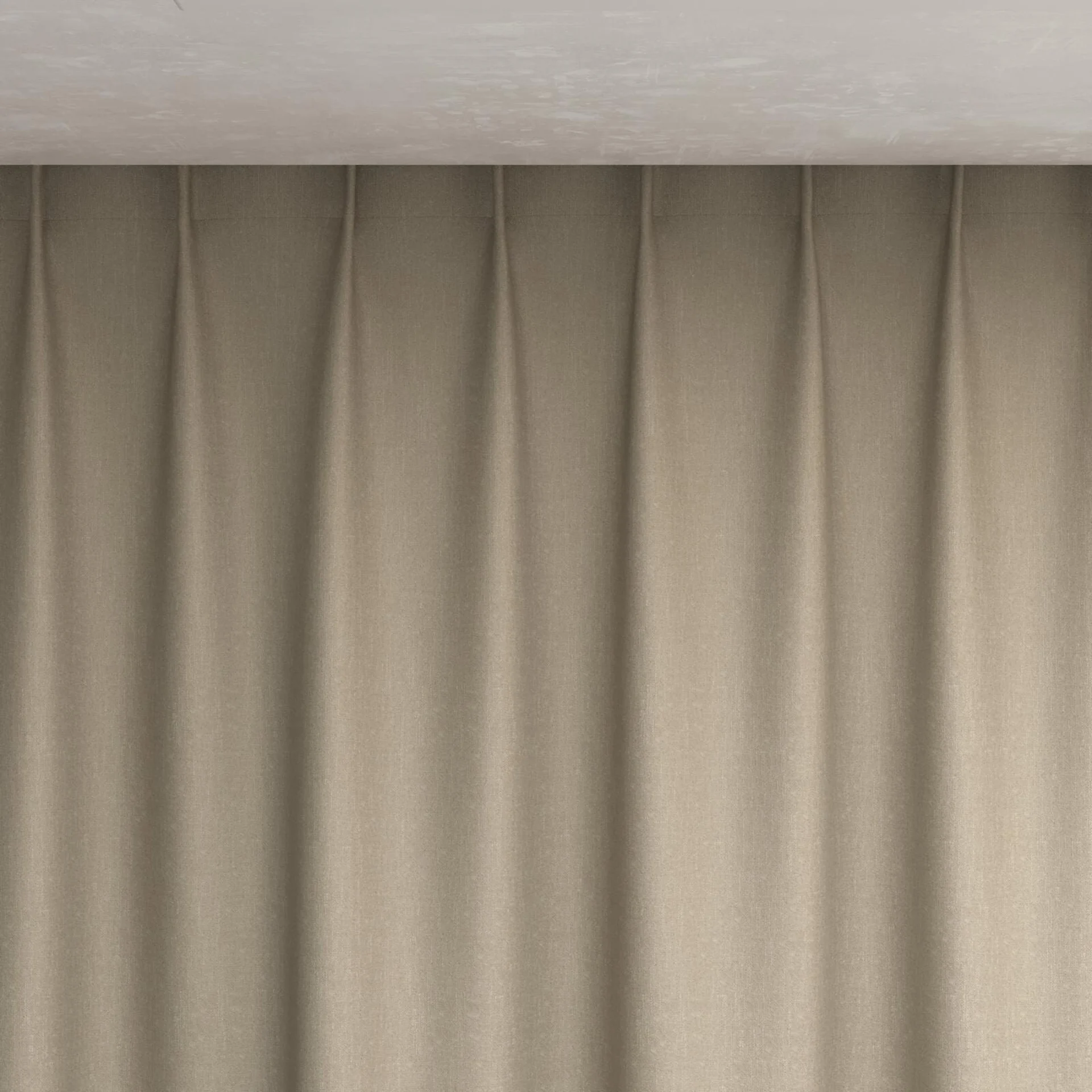 Top view of Excel Flax, pinch pleat