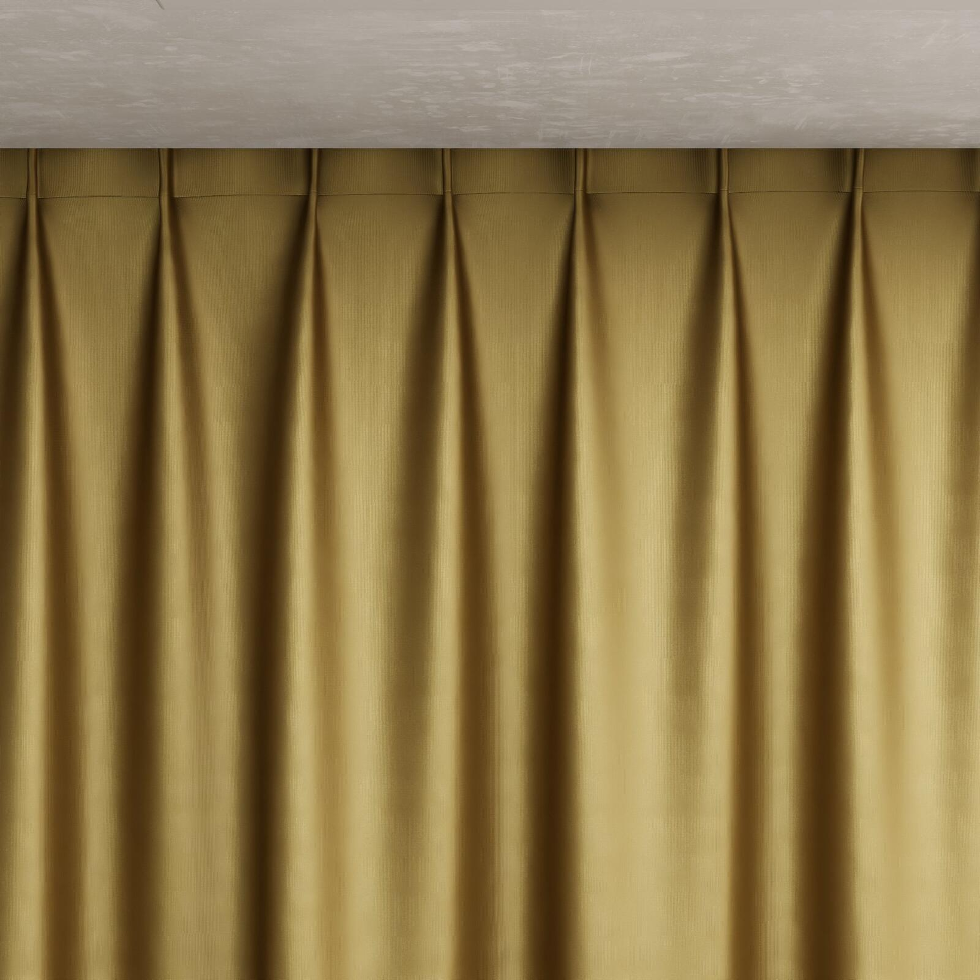 Top view of Mania Gold, pinch pleat